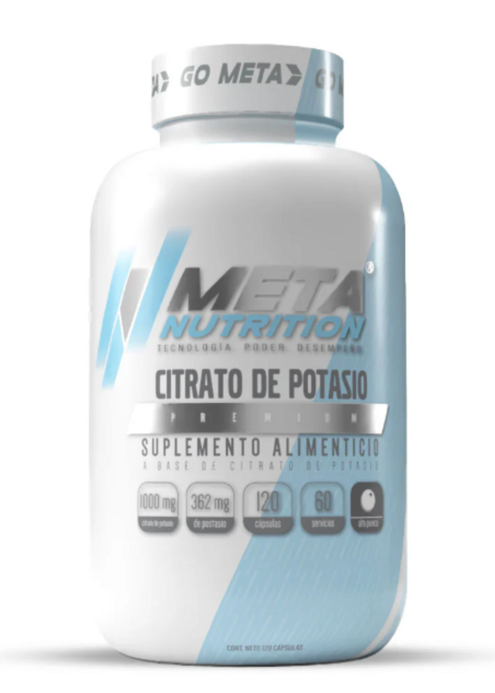 META NUTRITION CITRATO DE POTASIO 1000 MG 120 SERV META