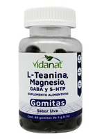 VIDANAT L-TEANINA,MAGNESIO,GABA VIDANAT 60 GOMITAS UVA