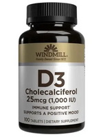 WHP VITAMINA D3 25 MCG 100 TAB WHP