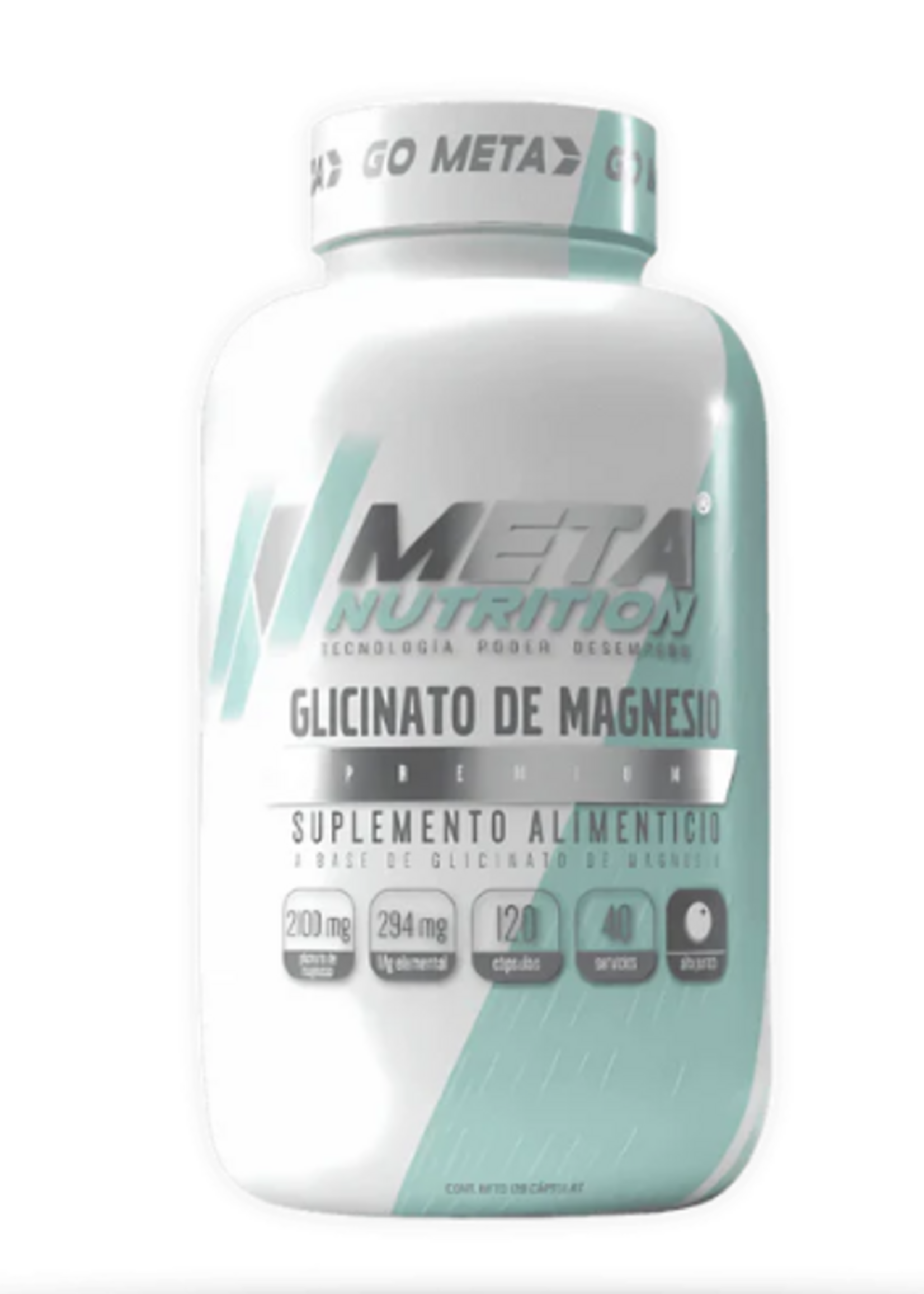 META NUTRITION GLICINATO DE MAGNESIO 2100 MG 120 CAP META