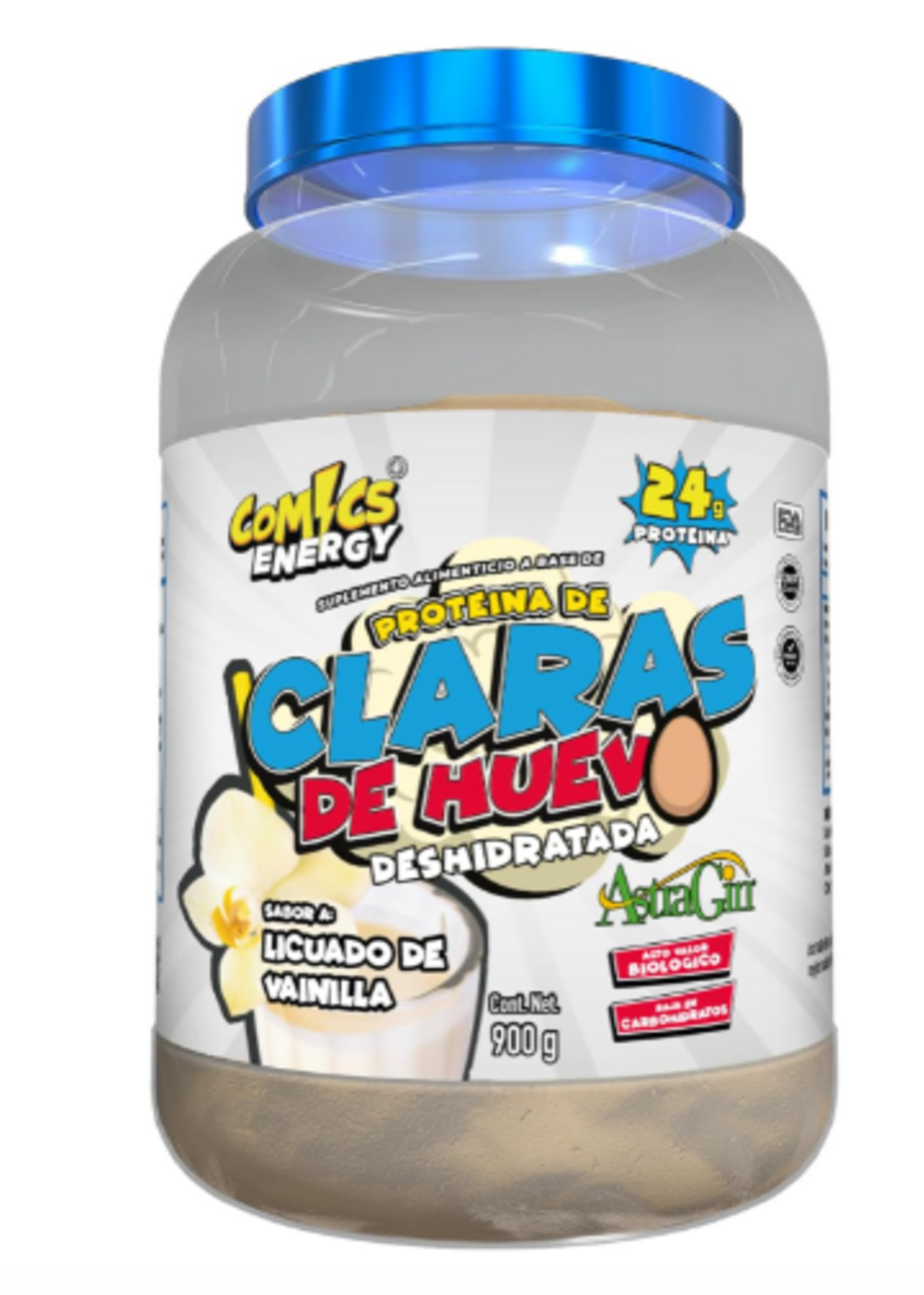 COMICS ENERGY CLARAS DE HUEVO COMICS CON ASTRAGIN 30 SERV LICUADO DE VAINILLA