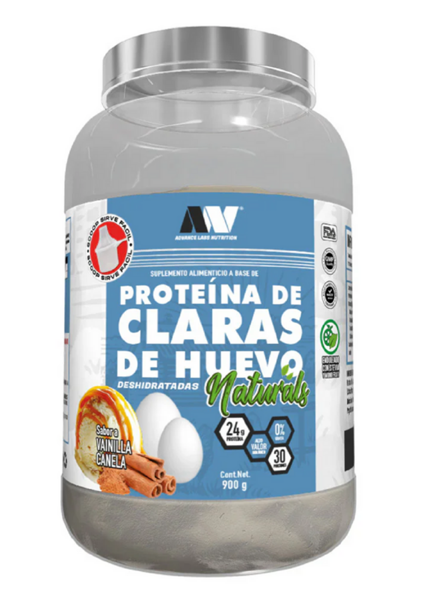ADVANCE NUTRITION CLARAS DE HUEVO NATURALS 30 SERV