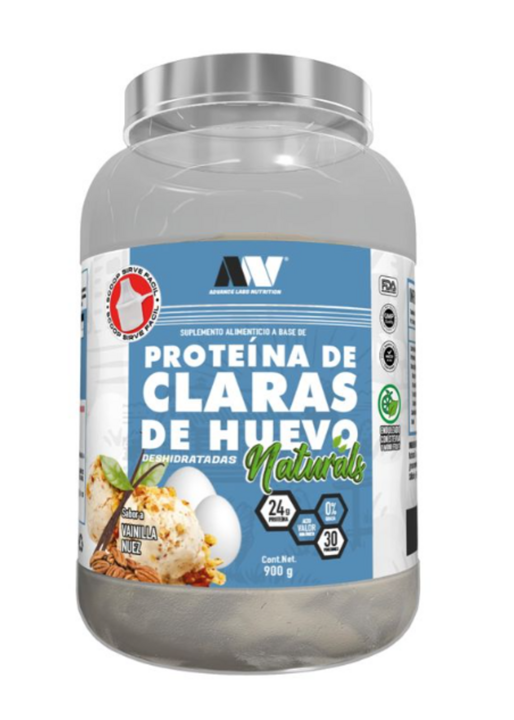 ADVANCE NUTRITION CLARAS DE HUEVO NATURALS 30 SERV