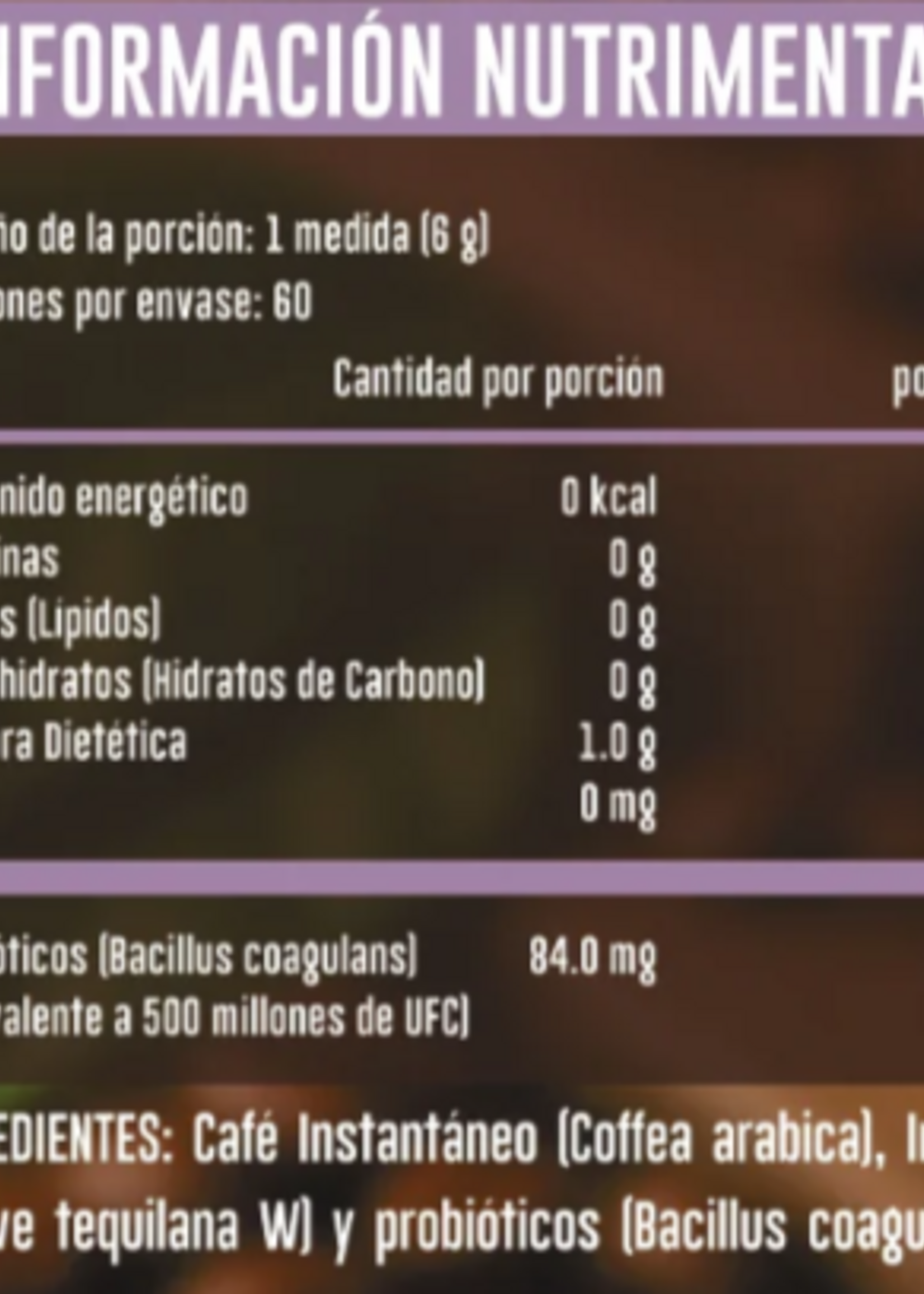 ADVANCE NUTRITION COFFEE PREBIOTICOS Y PROBIOTICOS ADVANCE 60 SERV