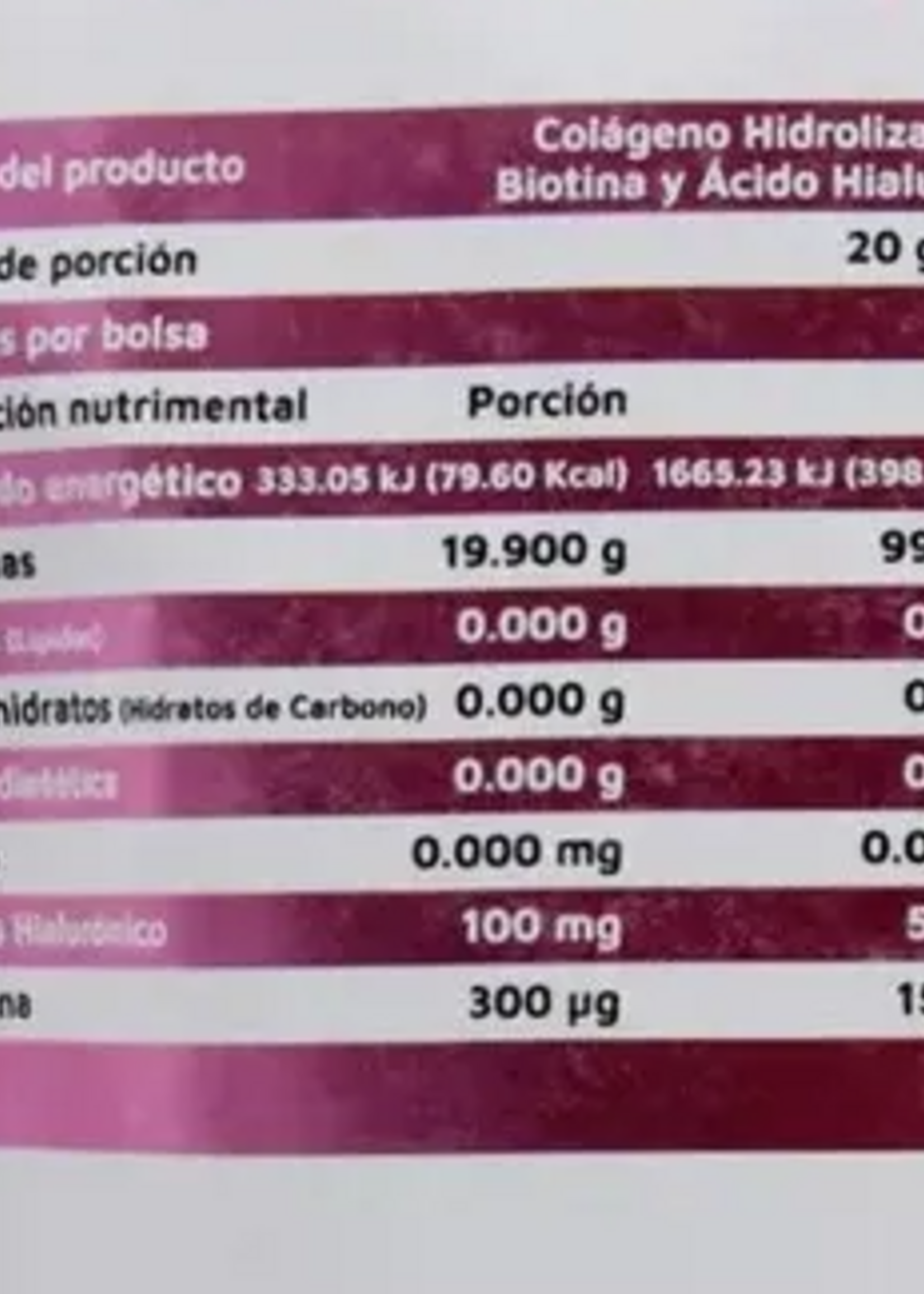 VIDANAT COLAGENO (VIDANAT) BIOTINA Y ÁCIDO HIALURONICO 300 GR/ 15 SERV