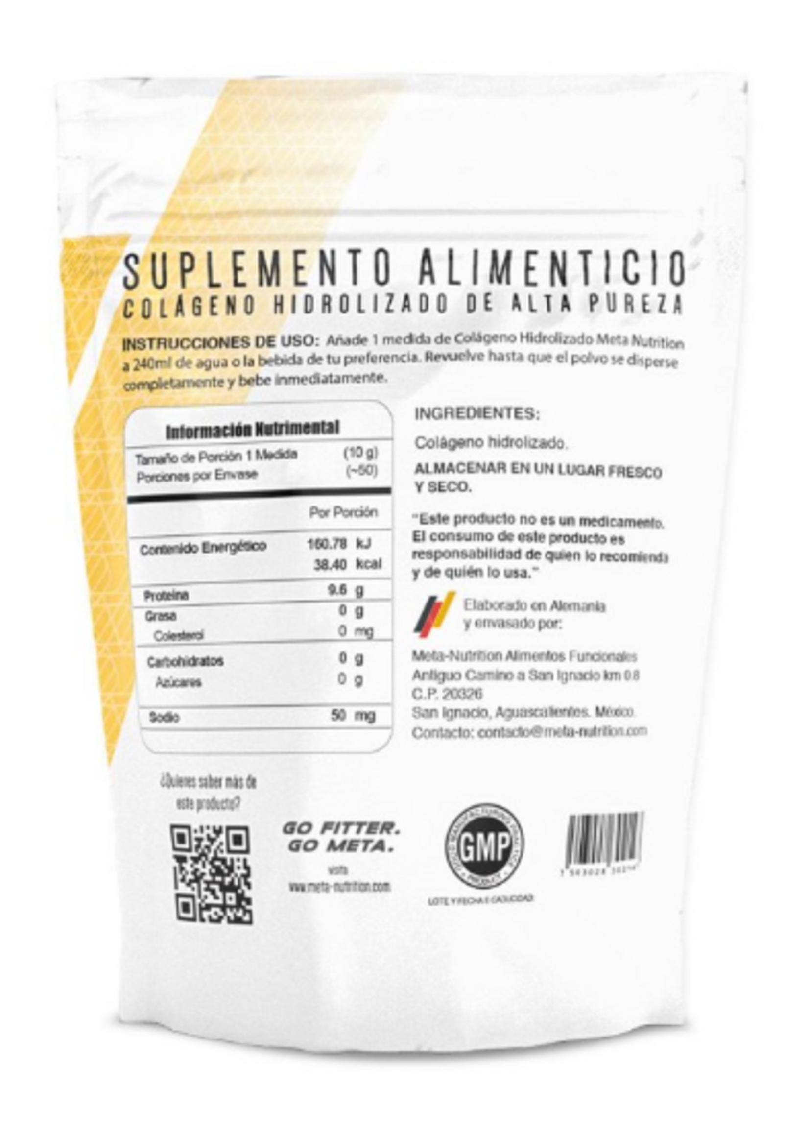 META NUTRITION COLÁGENO META HIDROLIZADO 50 SERV