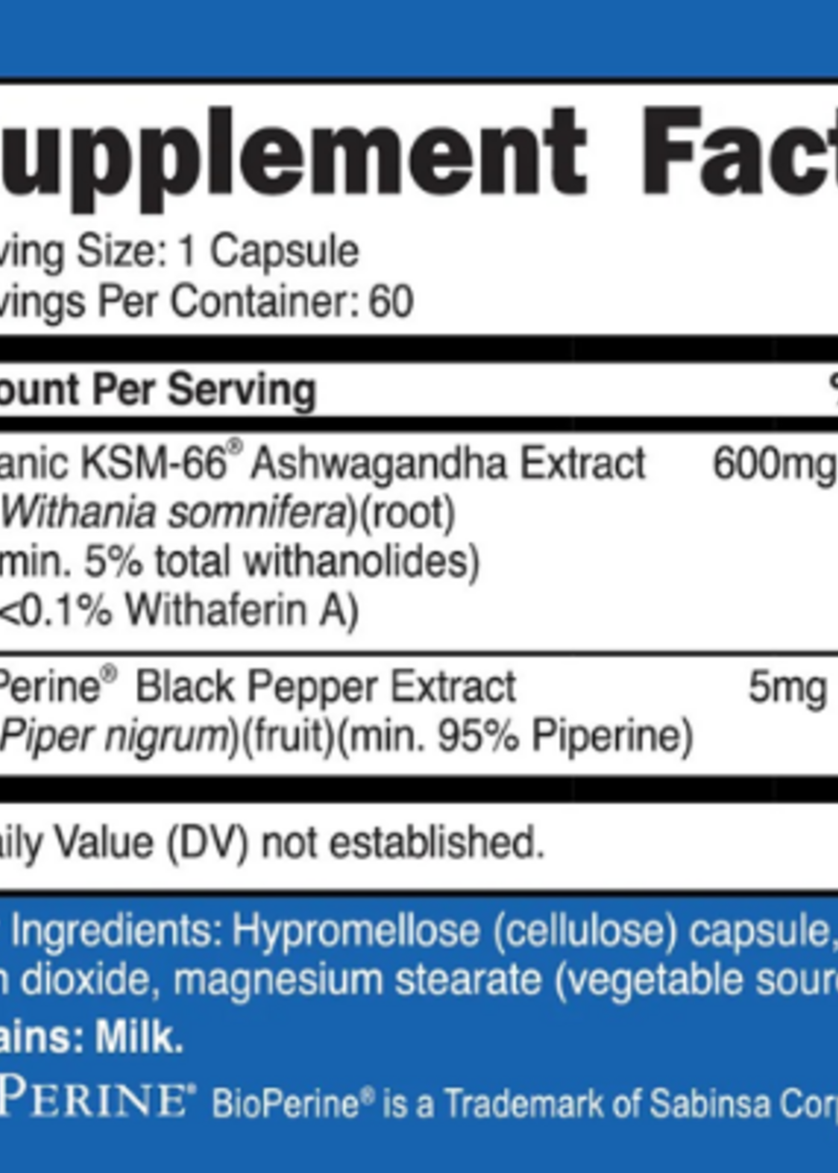 NUTRICOST KSM-66 (Ashwaganda) 600MG 60 CAP NUTRICOST
