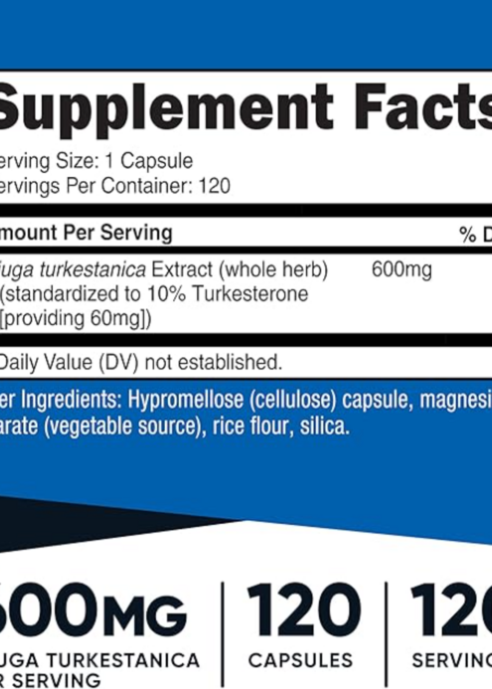 NUTRICOST TURKESTERONE 600MG 120 CAP NUTRICOST