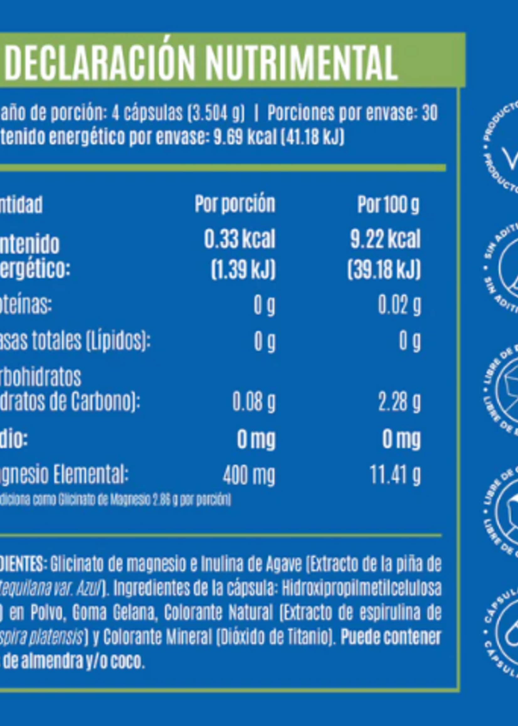 BIRDMAN GLICINATO DE MAGNESIO 120 CAPS BIRDMAN