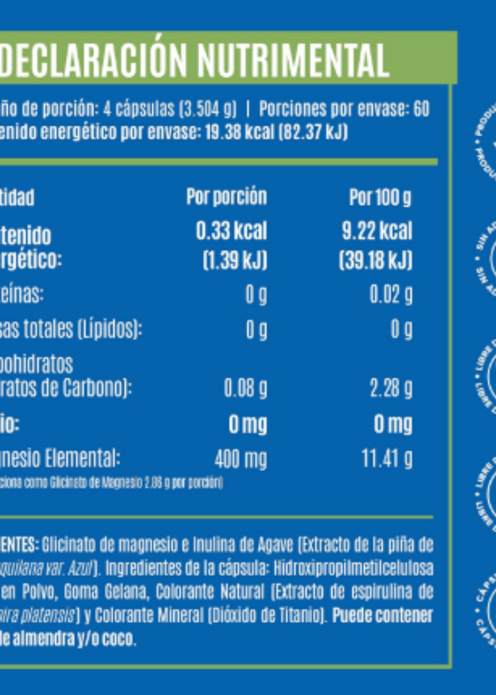 BIRDMAN GLICINATO DE MAGNESIO 240 CAPS BIRDMAN