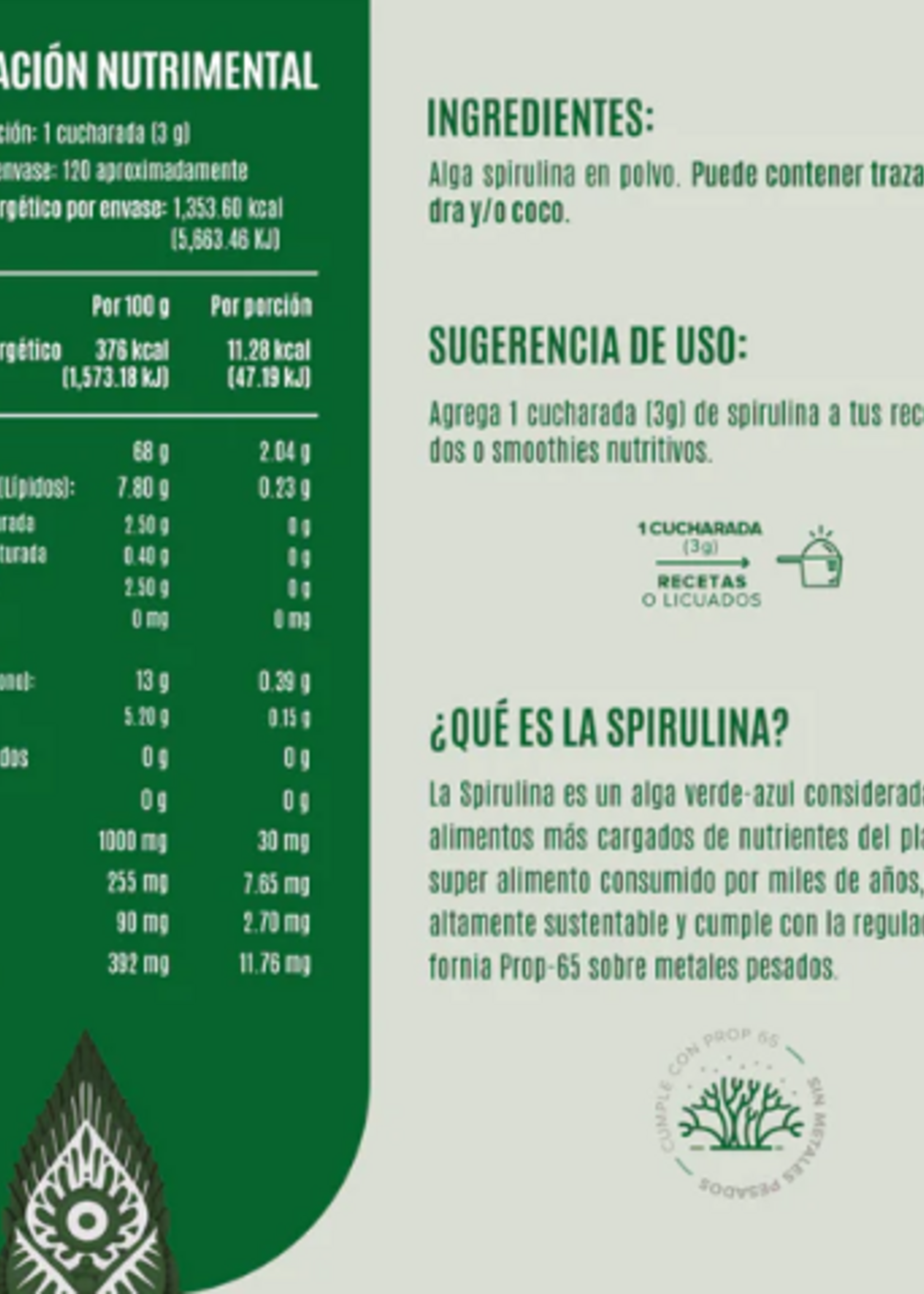 BIRDMAN SPIRULINA BIRDMAN 120 SERV