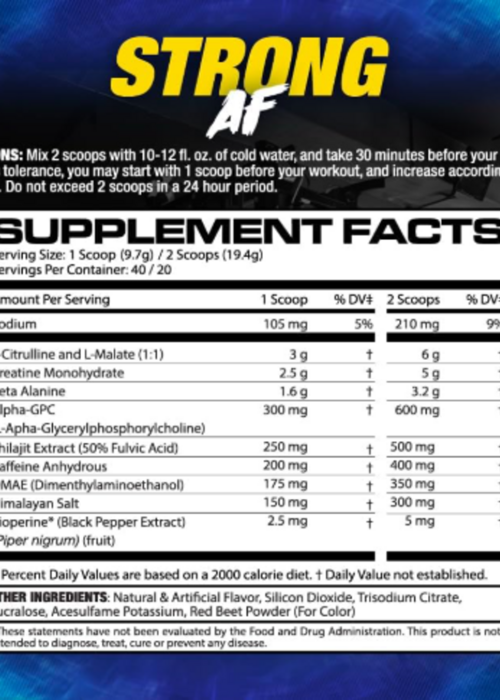 MHP STRONG AF PRE WORKOUT MHP