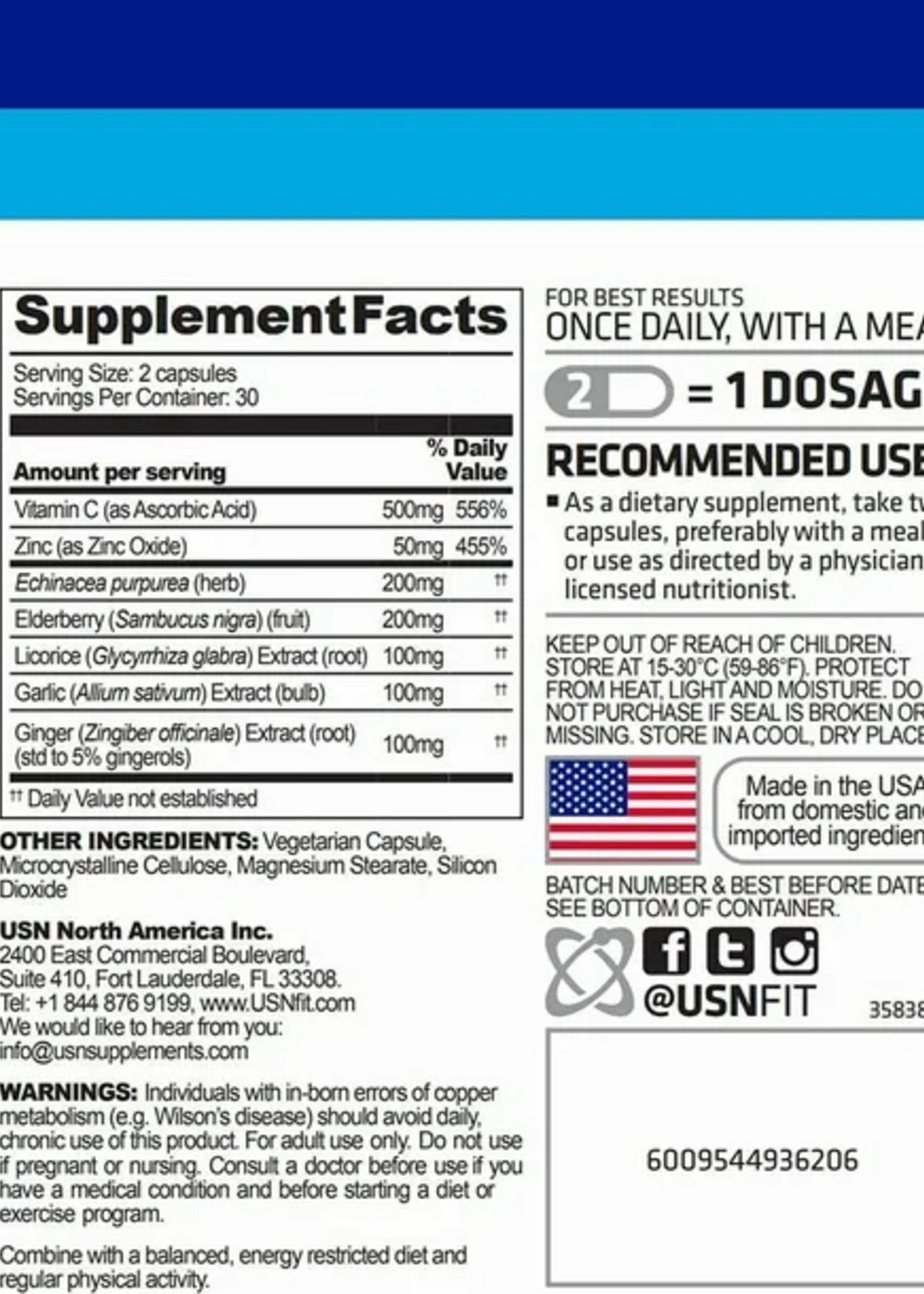 USN INMUNE HEALTH USN 60 CAPS