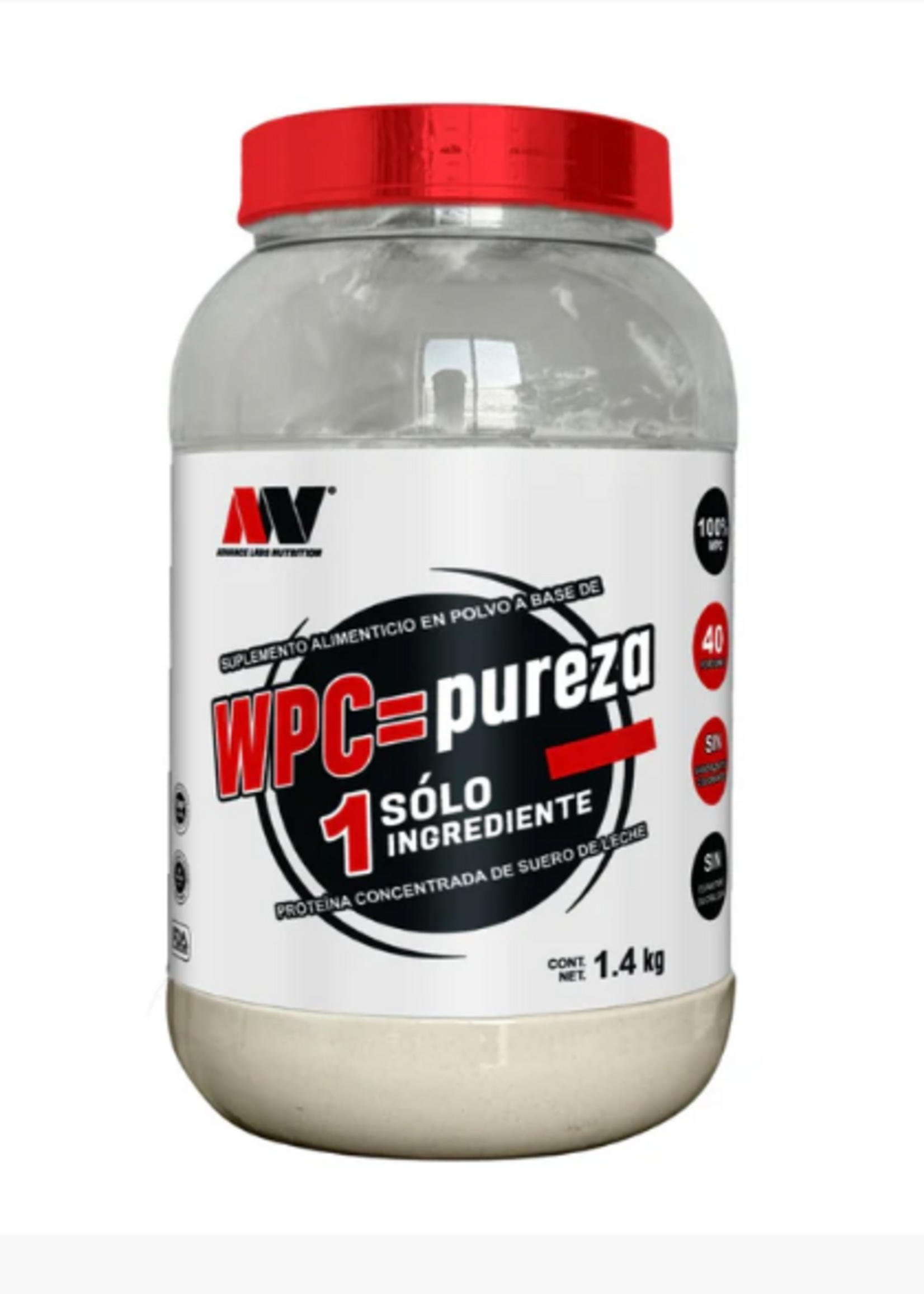 ADVANCE NUTRITION WPC = PUREZA ADVANCE 40 SERV 1.4 KG (CONCENTRADA DE SUERO DE LECHE)