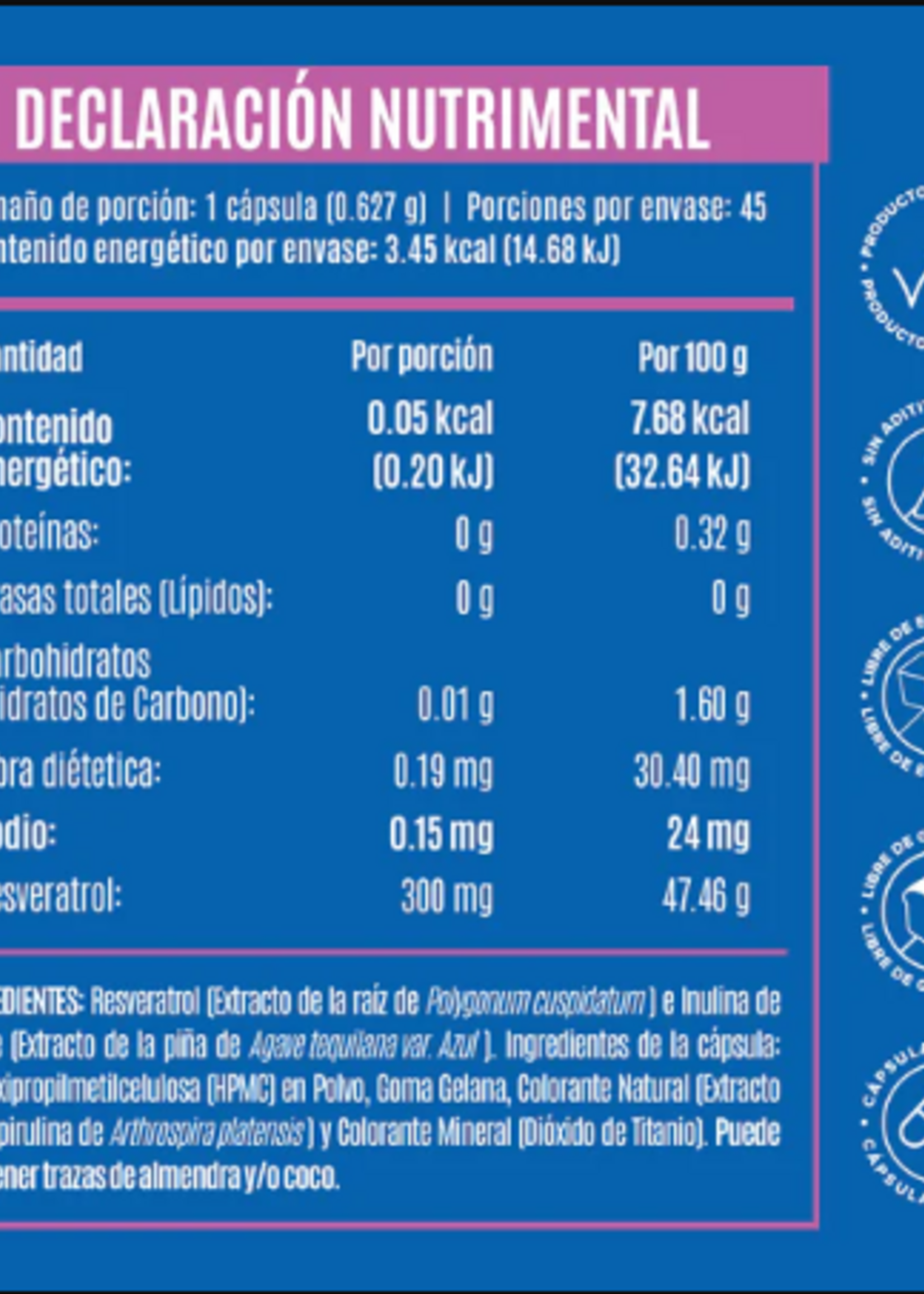 BIRDMAN RESVERATROL 45 CAPS BIRDMAN