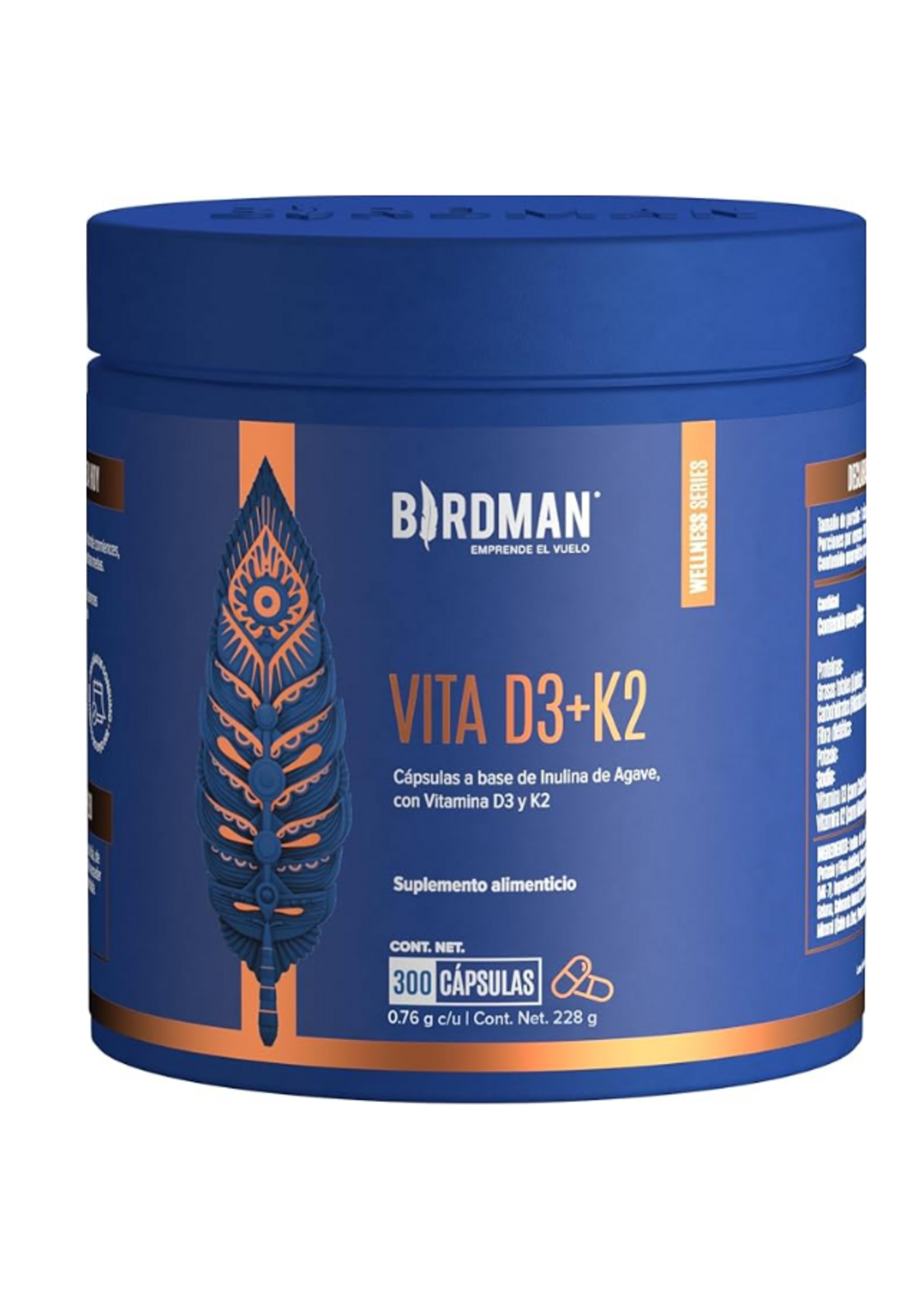 BIRDMAN VITAMINA D3 + K2 300 CAP BIRDMAN