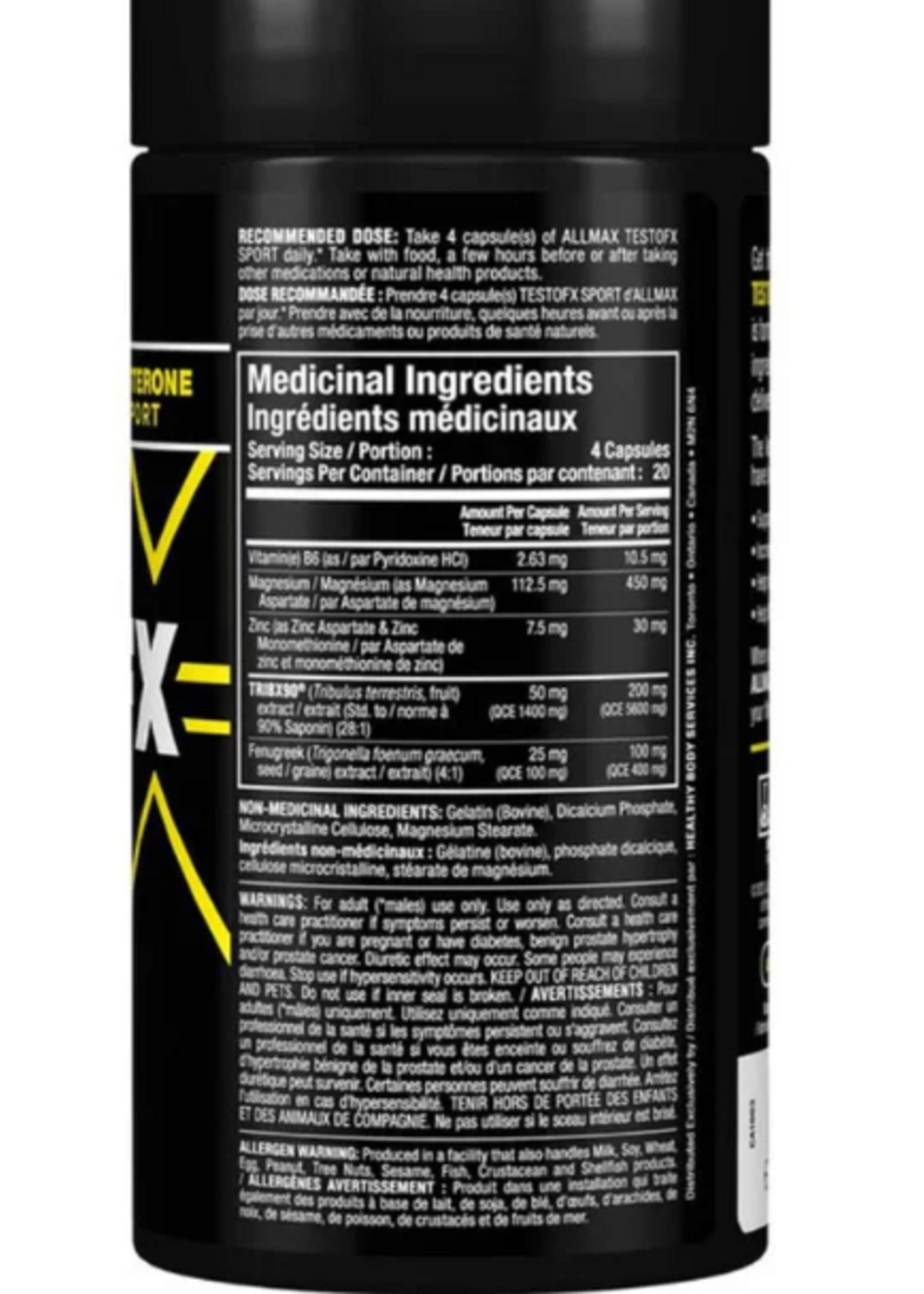 ALLMAX TESTO FX SPORT 80 TAB *PROMO* ALLMAX