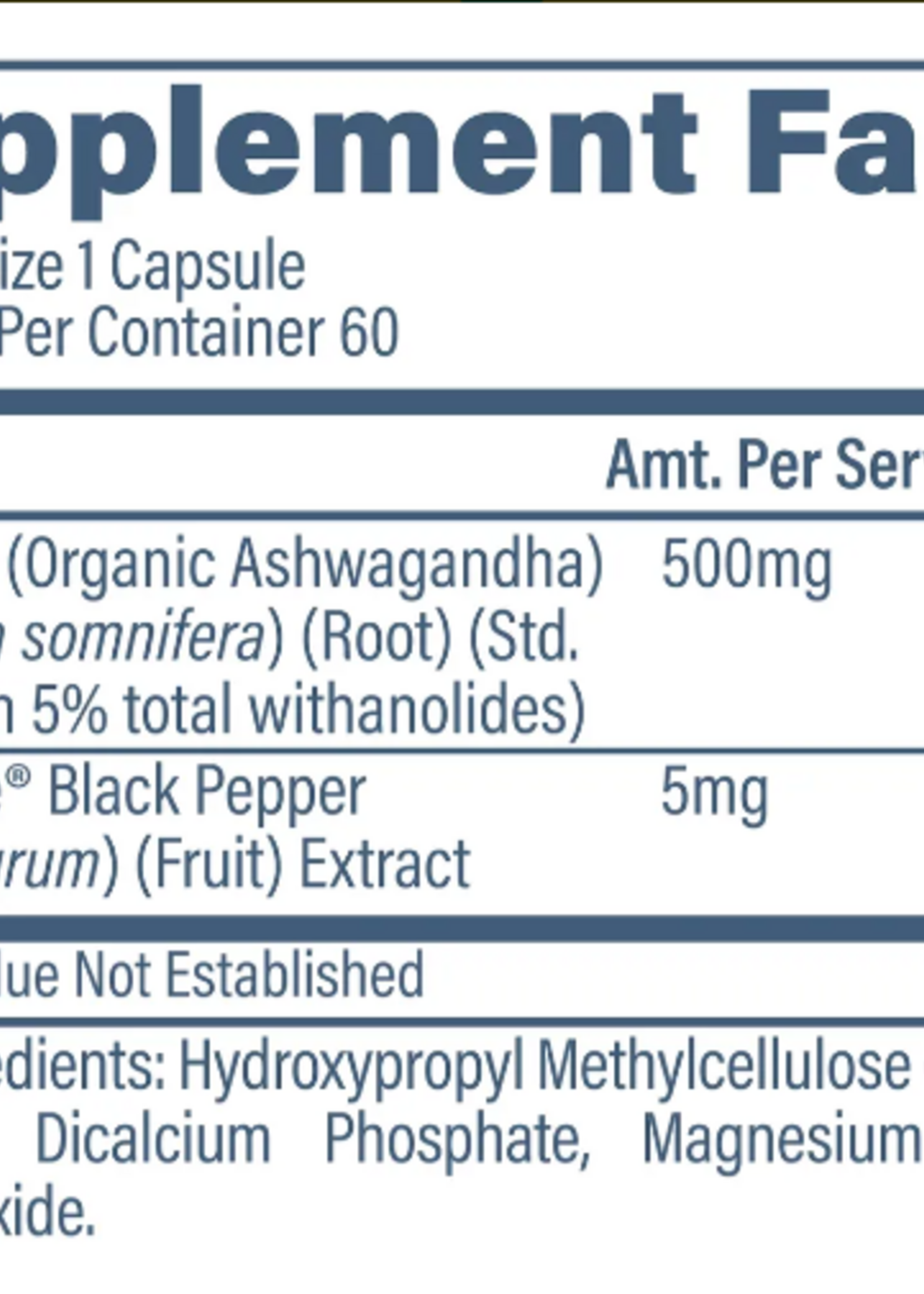 REVIVE ASHWAGANDA KSM REVIVE 500 MG/60 CAP