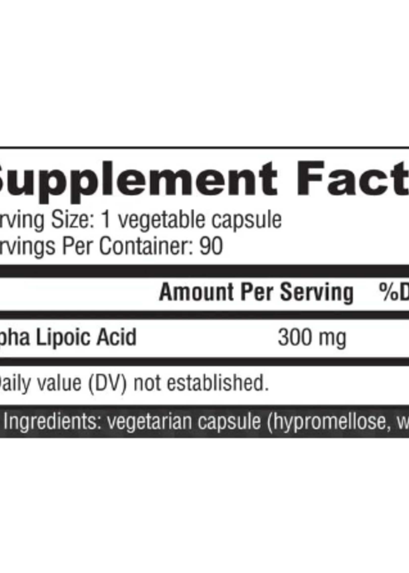 NUTRABIO ALA (ALPHA LIPOIC ACID) 90 CAP NUTRABIO