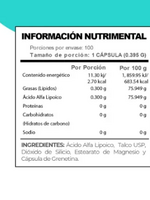 ND EVOLUTION ÁCIDO ALFA LIPOICO (Alpha Lipoic) ND EVOLUTION 100 SERV