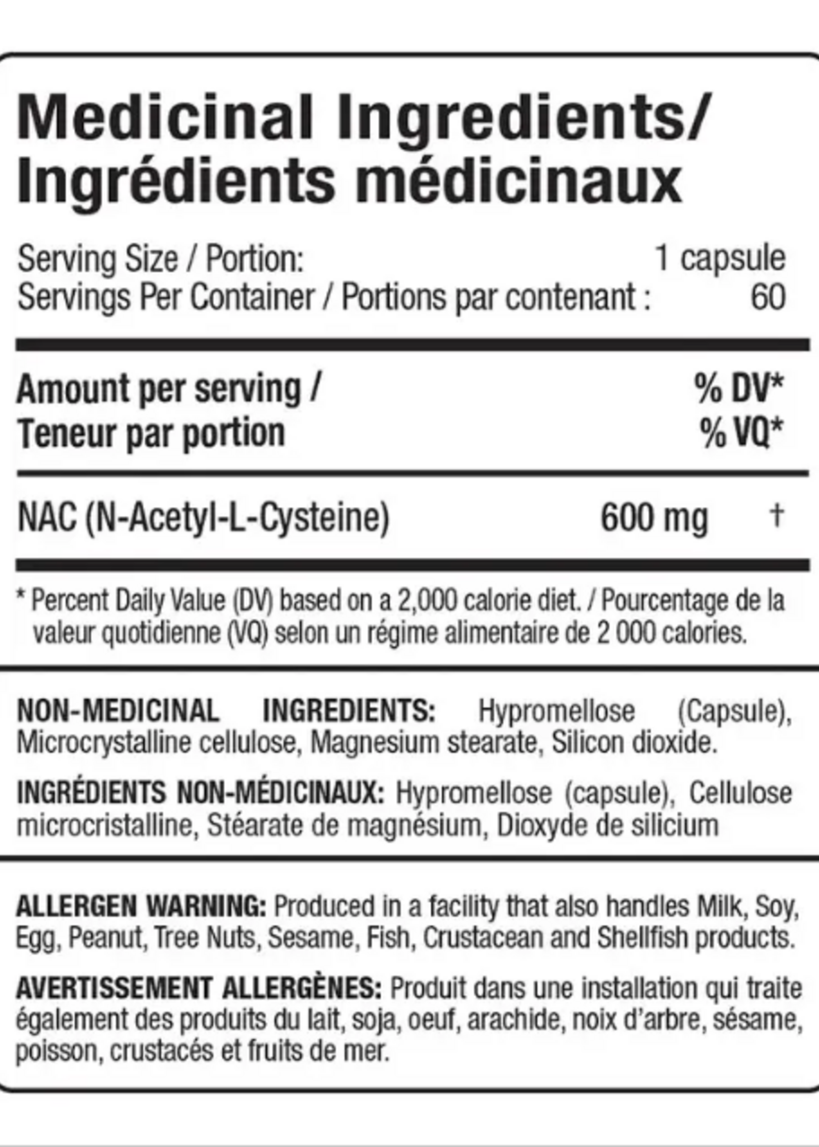 ALLMAX NAC ALLMAX 600 MG 60 CAP
