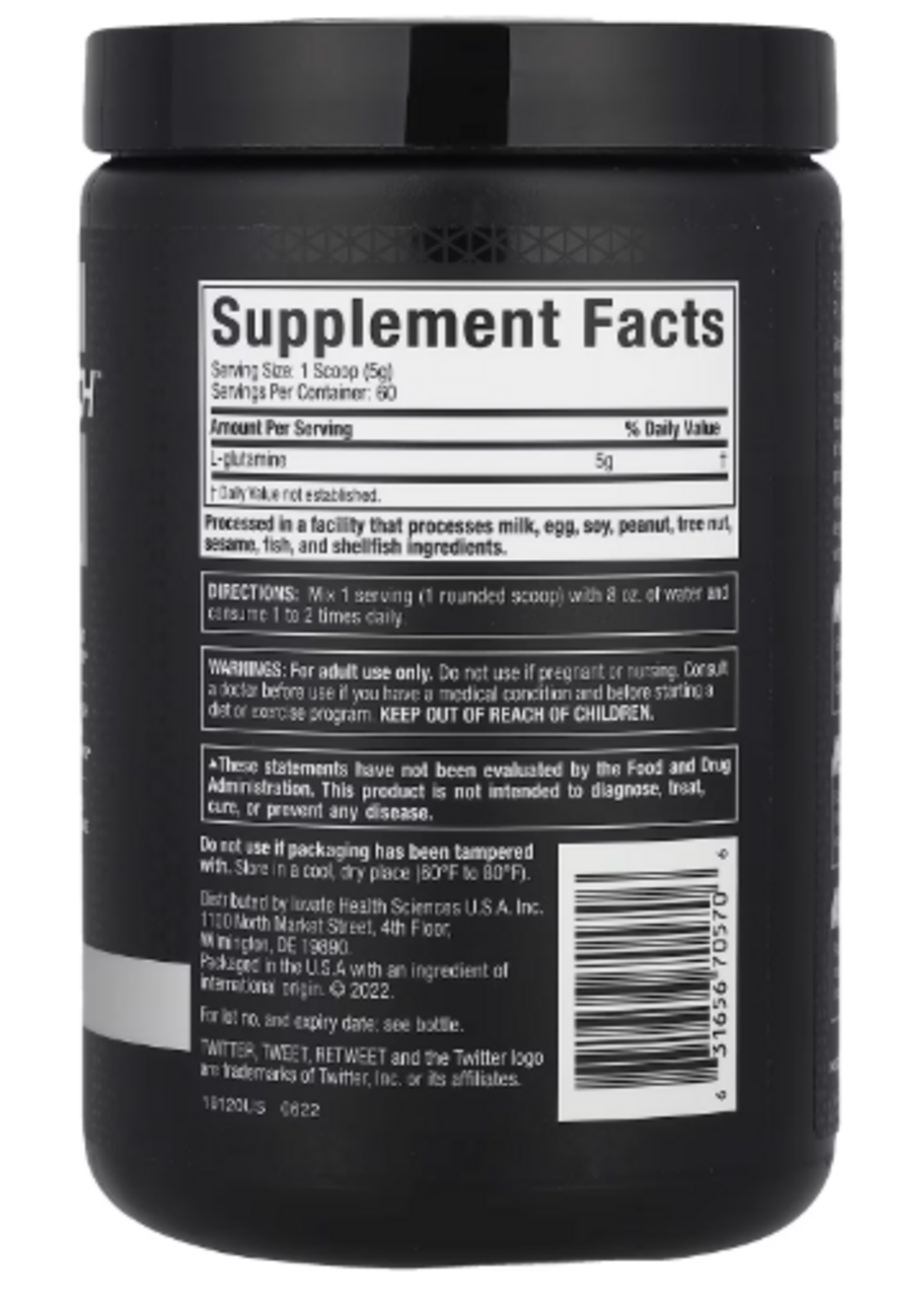 MUSCLETECH GLUTAMINA PLATINUM MUSCLETECH 60 SERV