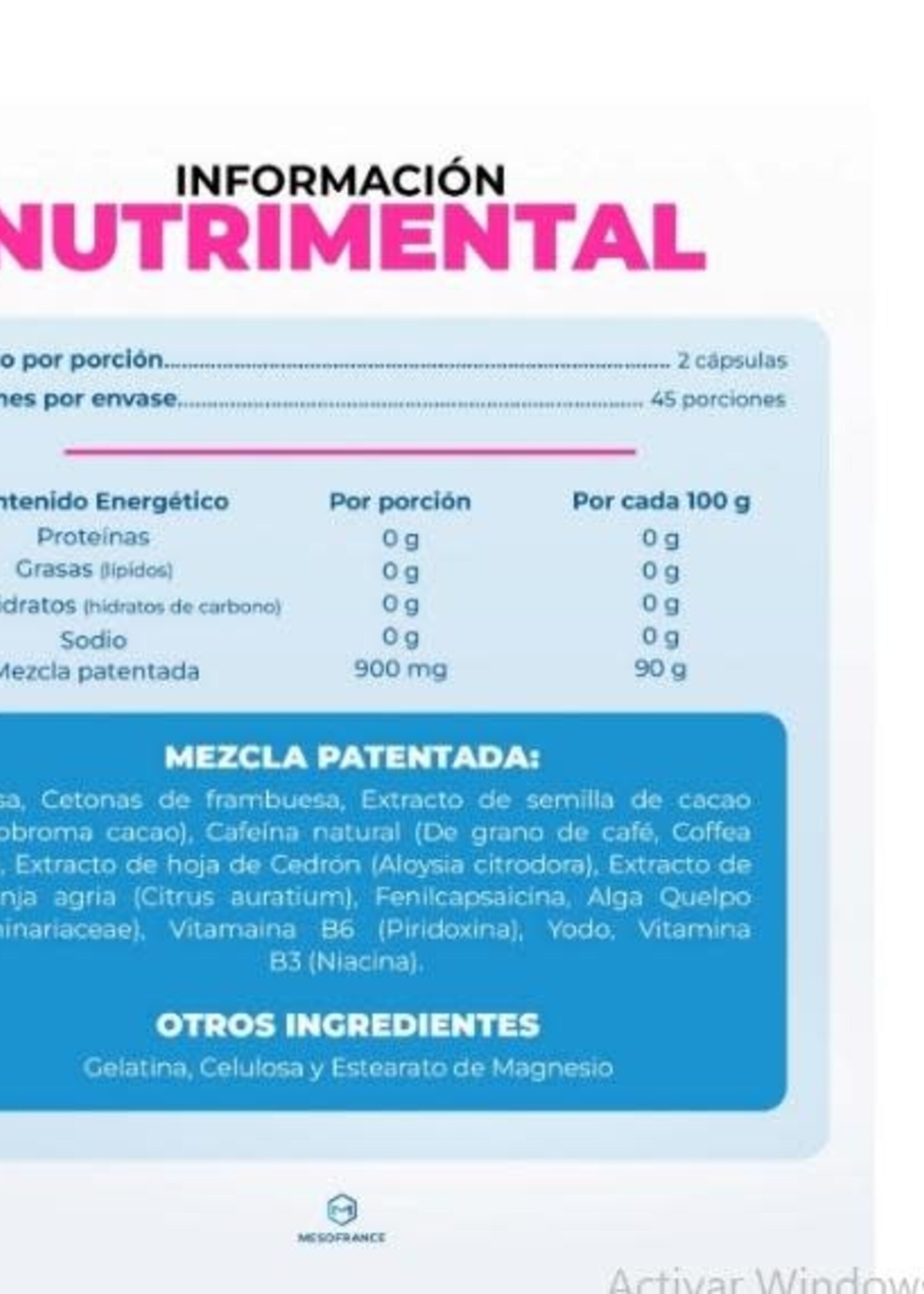 MESOFRANCE LIPOENZIMAS 90 CAP