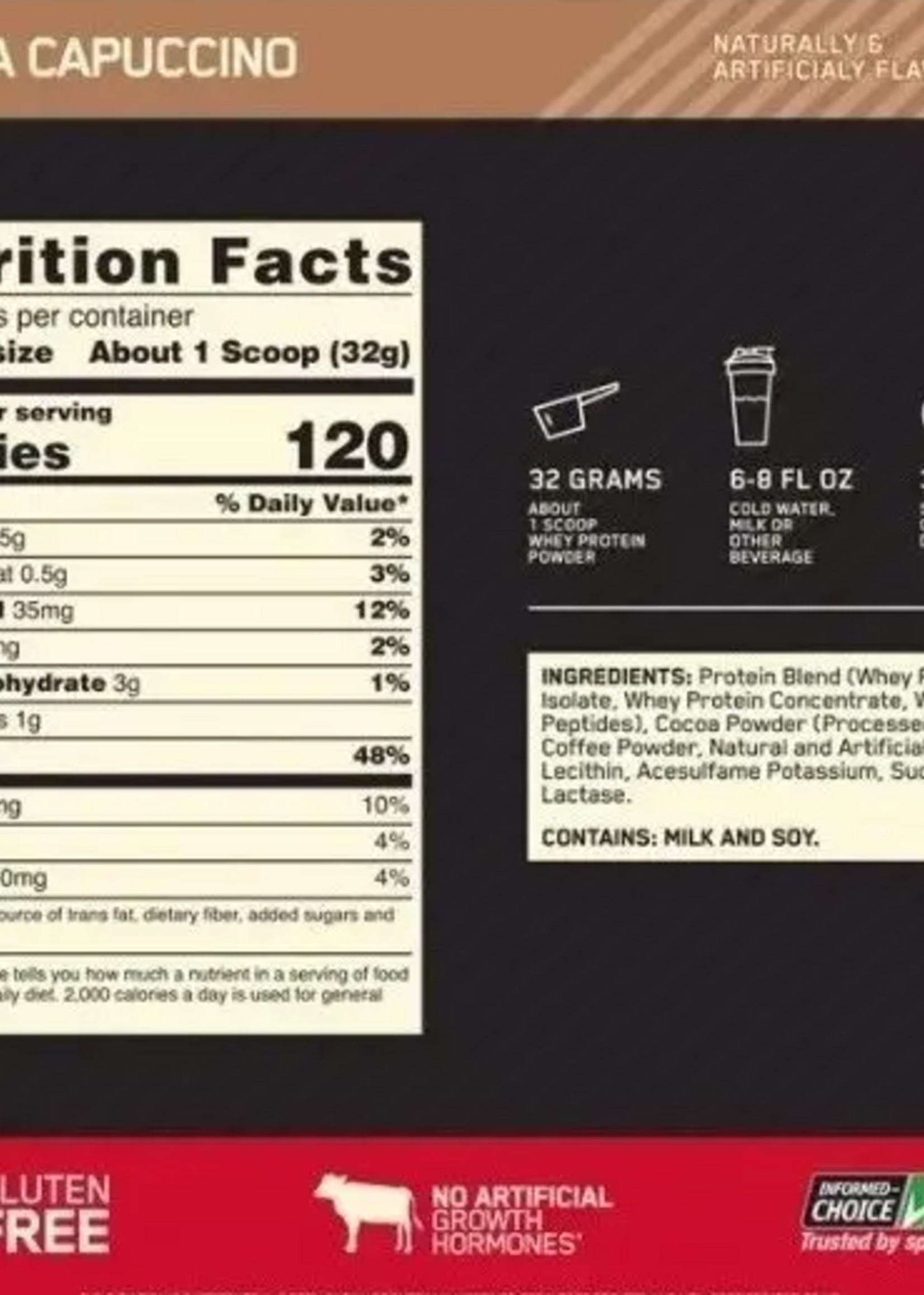 ON GOLD STANDARD 2 LB 29 SERV CAPUCHINO
