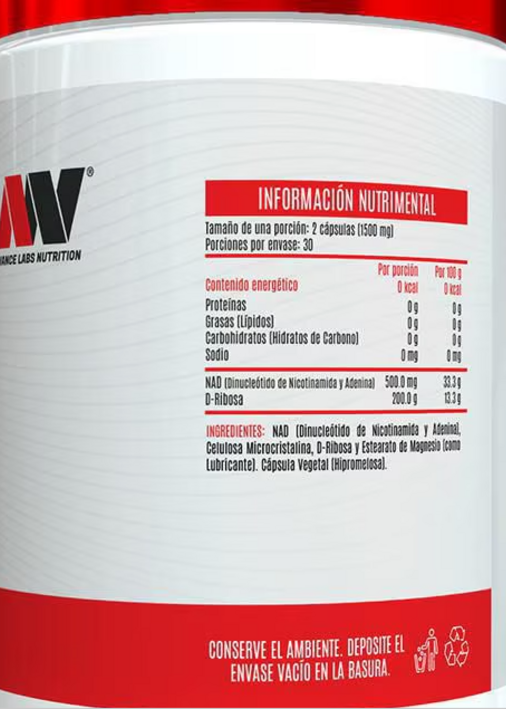 ADVANCE NUTRITION NAD 60 CAP 750 MG ADVANCE