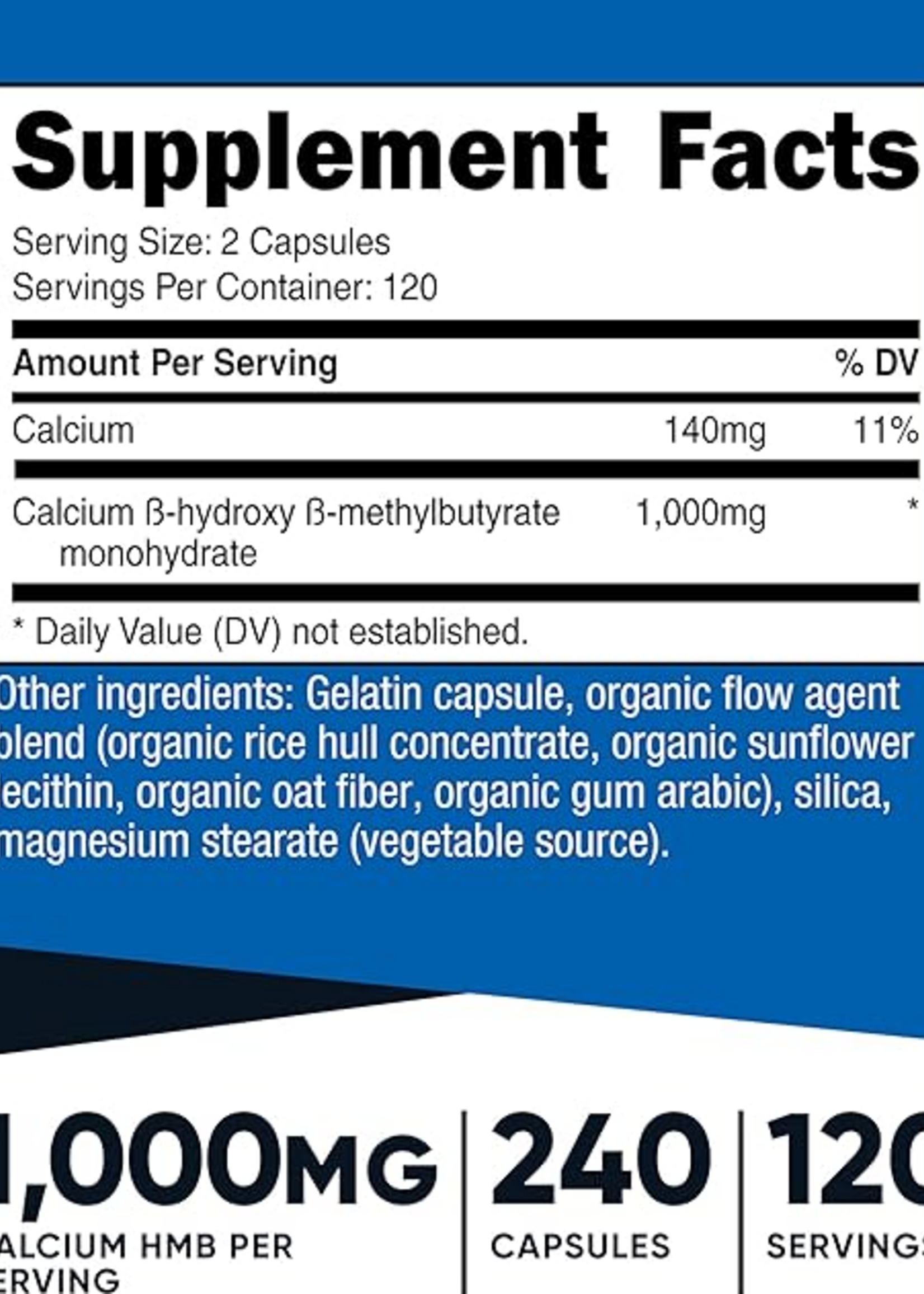 NUTRICOST HMB 1,000 MG 120 CAP NUTRICOST