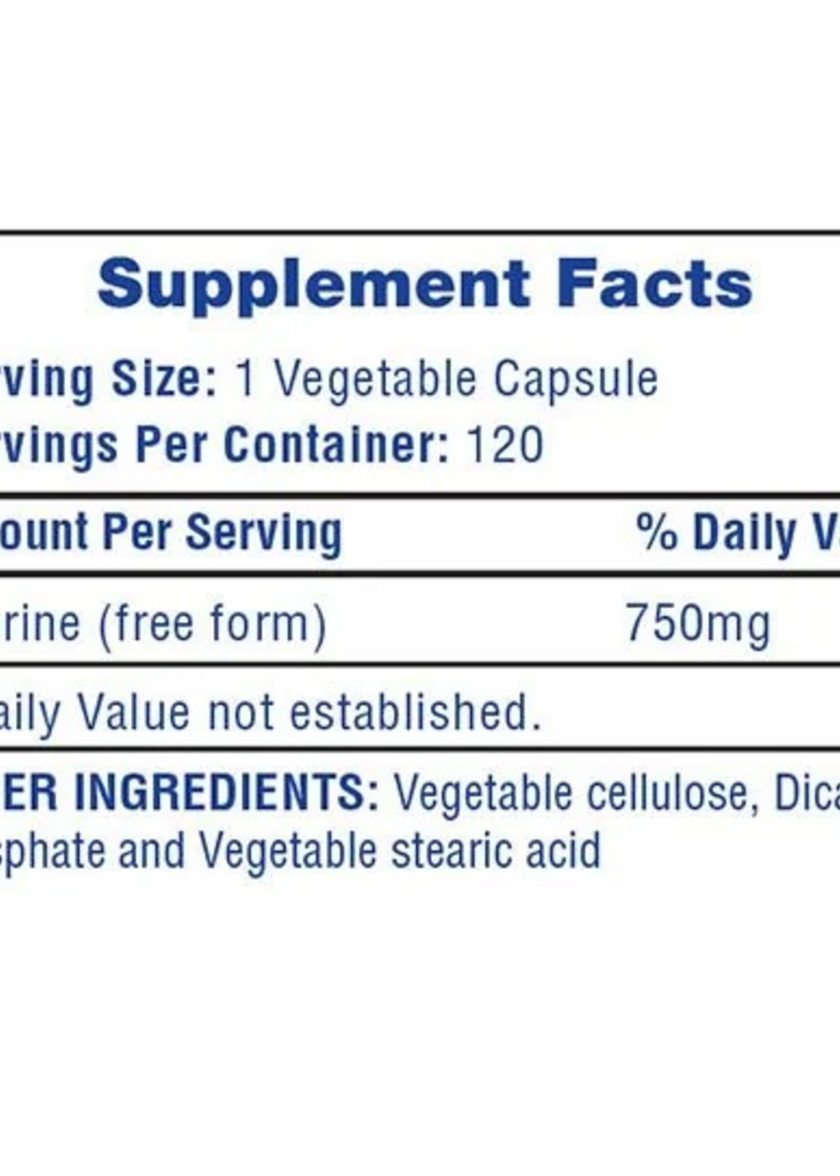HTP TAURINA HITECH 750 MG 120 CAP