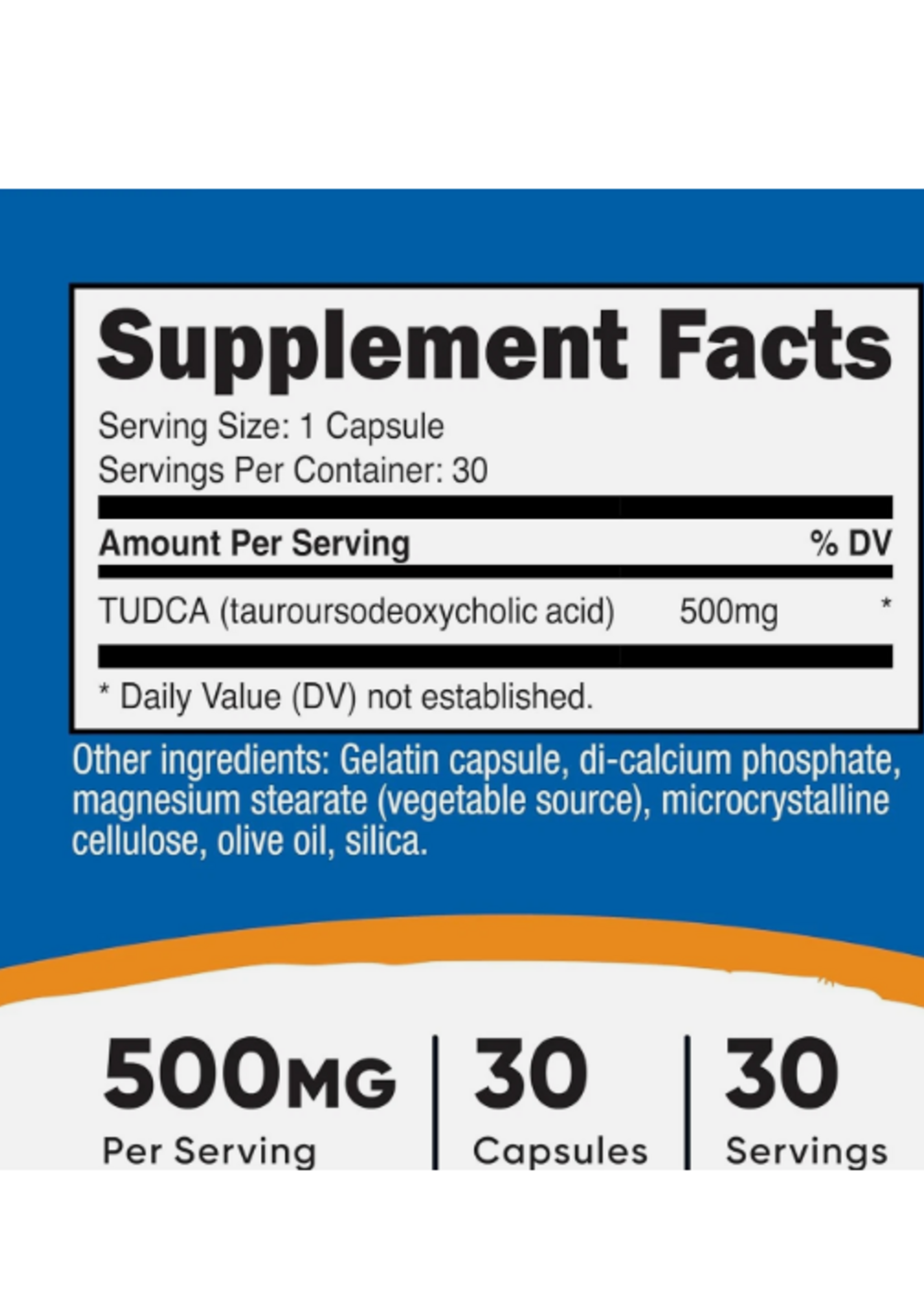 NUTRICOST TUDCA 500 MG 30 CAP NUTRICOST