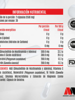 ADVANCE NUTRITION NAD +RESVERATROL + TE VERDE 60  CAP 750 MG ADVANCE