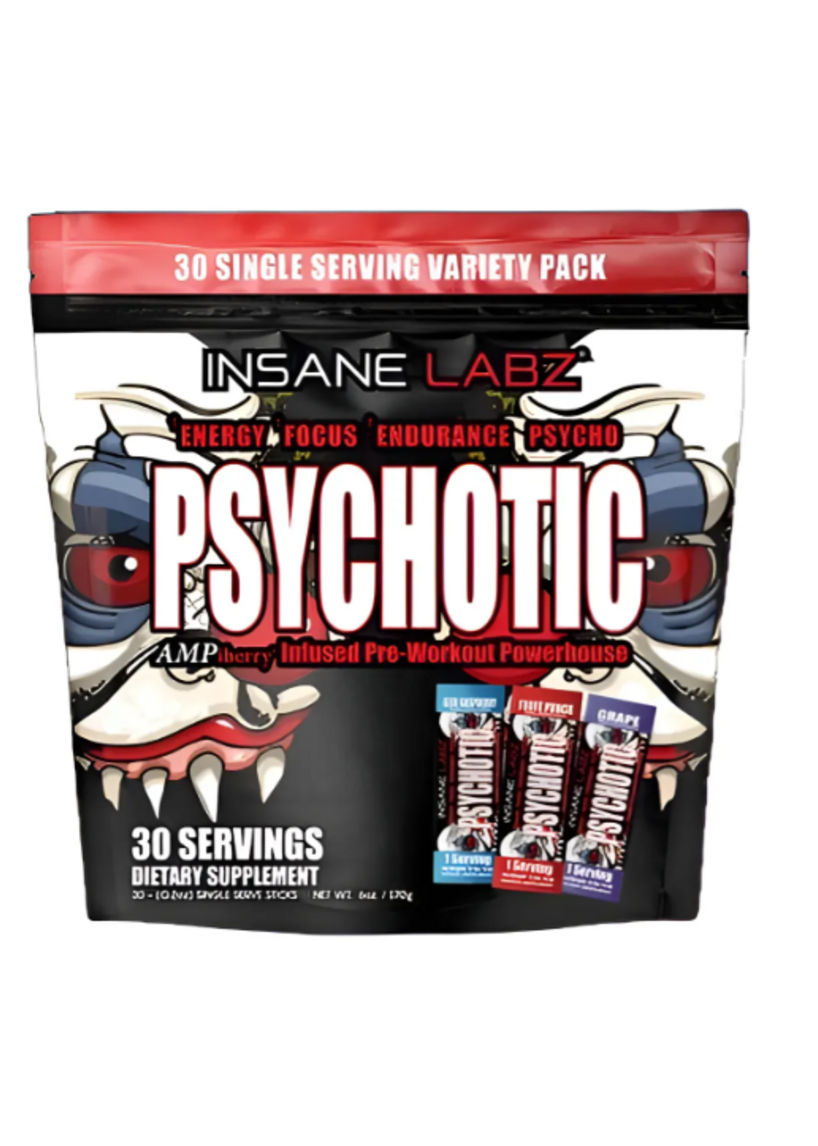 INSANE LABZ PSYCHOTIC ROJO BAG 30 STICK VARIADO