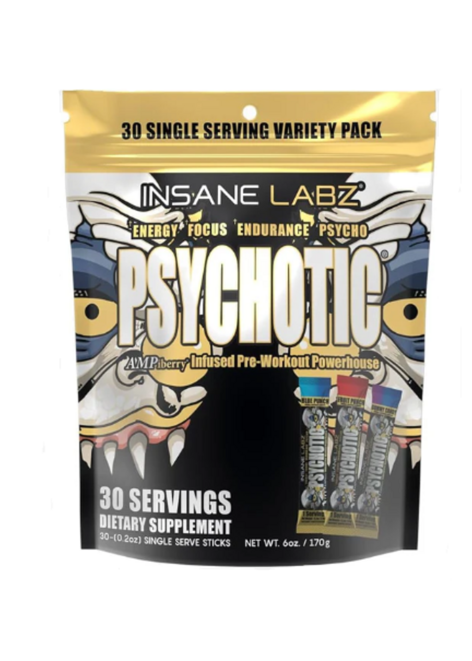 INSANE LABZ PSYCHOTIC GOLD BAG 30 STICK VARIADO