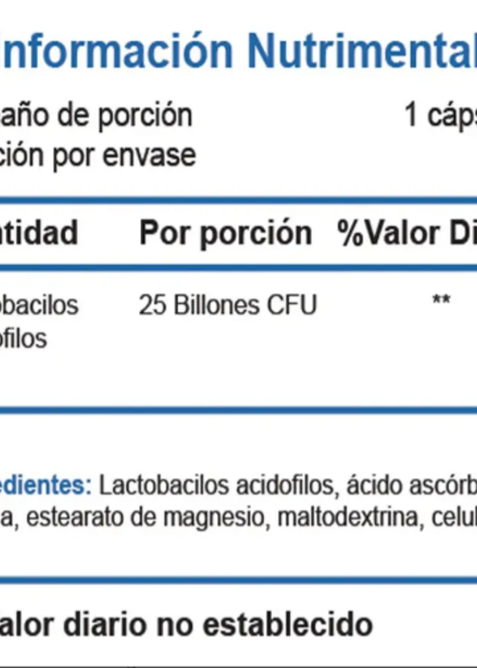 PROBIOTICOS 25 ESSENTIALS 60 CAP