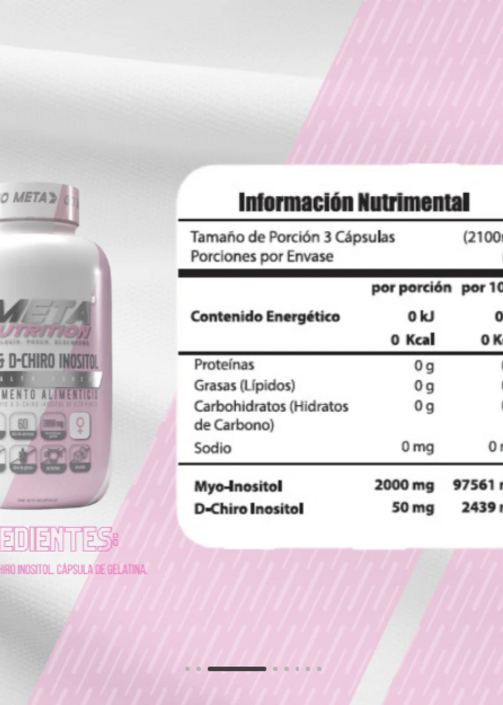 META NUTRITION MYO & DCHIRO INOSITOL META 120 CAP