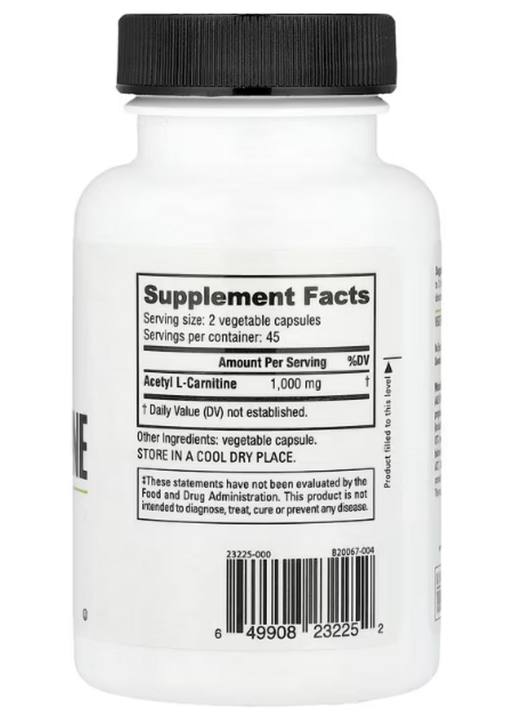 NUTRABIO ACETYL L-CARNITINA 90 CAP 500 MG NUTRABIO