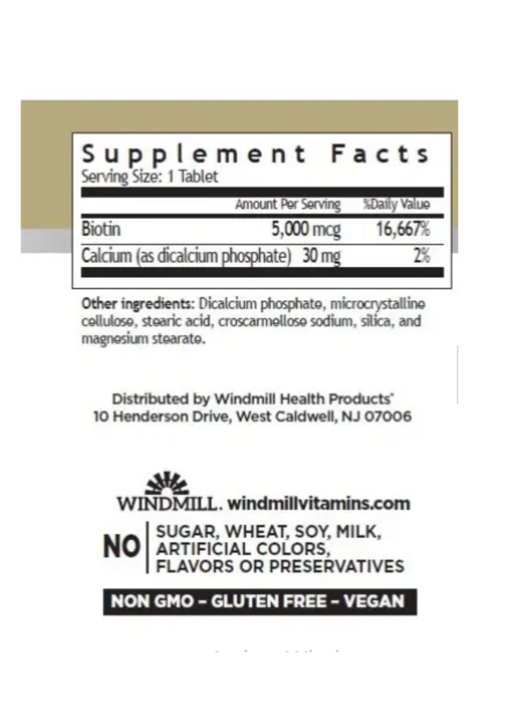 WHP BIOTIN 5000 MCG 60 CAPS WHP