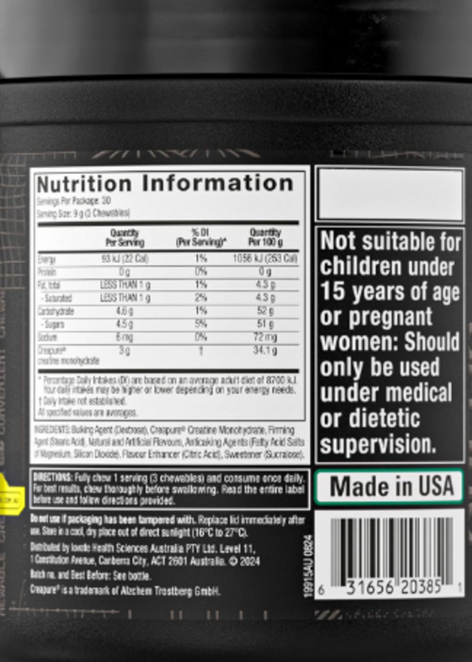 MUSCLETECH CREATINA CHEWS 90CT CITRUS BURST MUSCLETECH