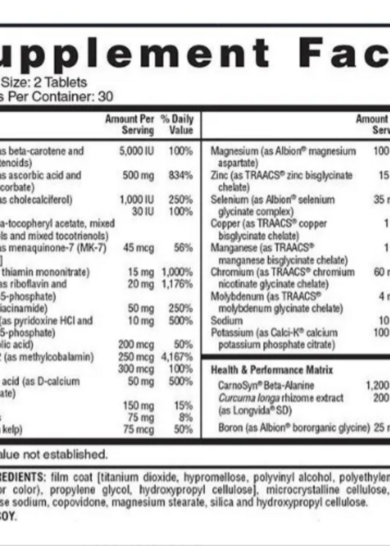 EVOGEN EVOVITE (Multivitamínico) 60 CAP