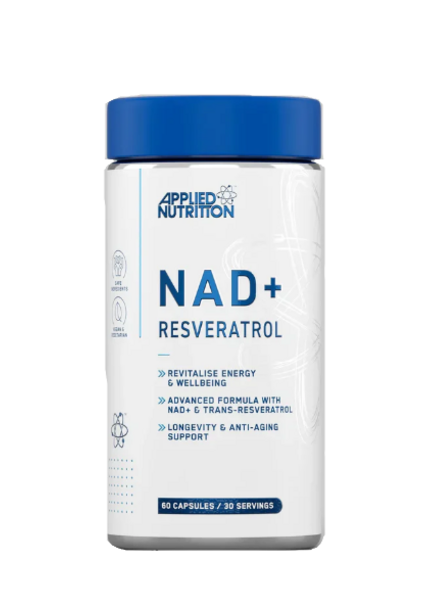 APPLIED NUTRITION NAD + RESVERATROL 60 CAP APPLIED NUTRITION