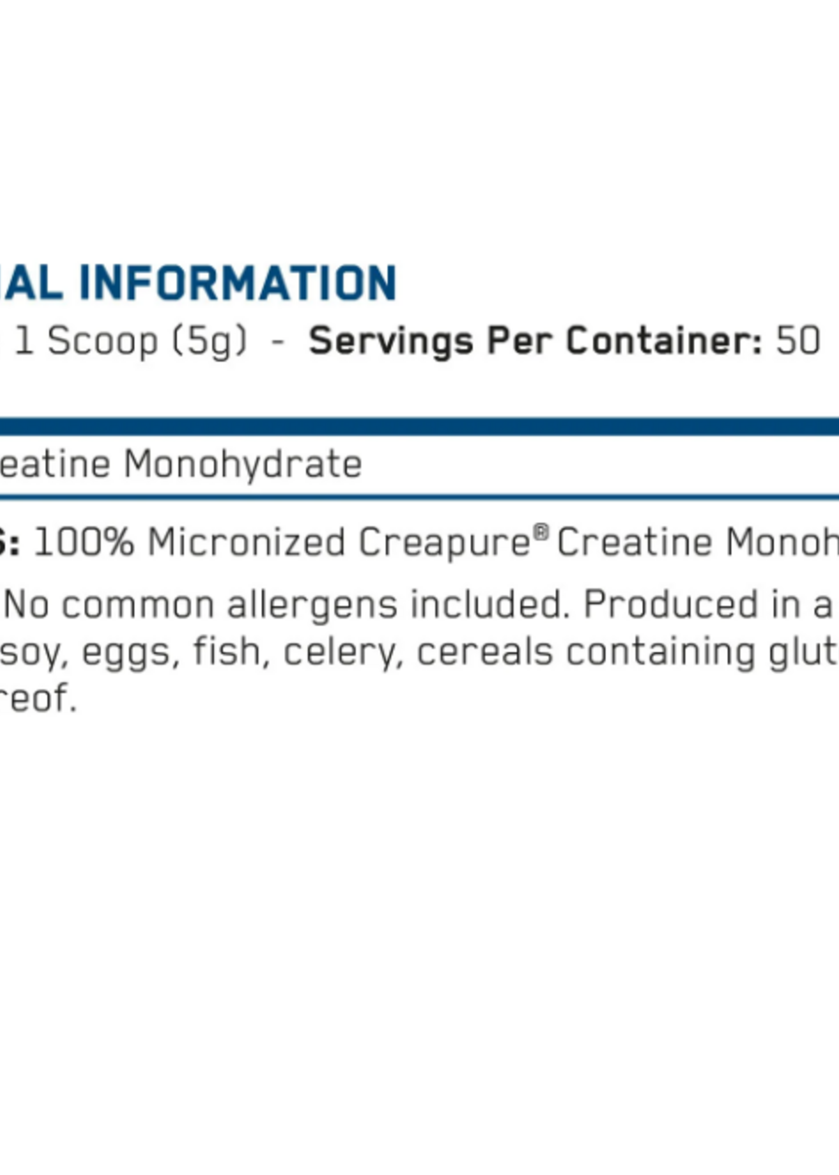 APPLIED NUTRITION CREATINA MONOHIDRATADA 50 SERV - UNFLAVORED APPLIED NUTRITION