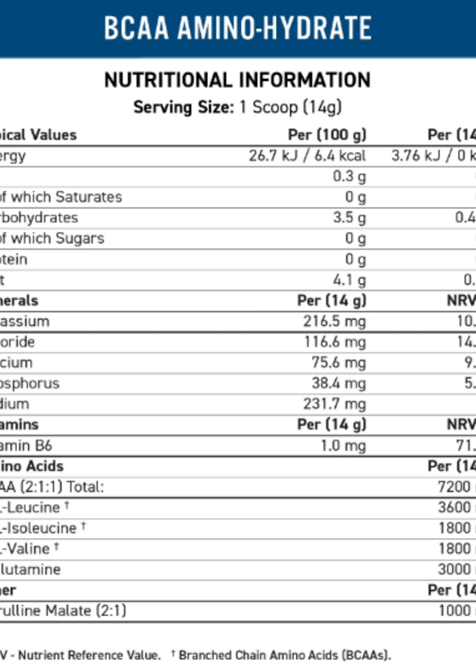 APPLIED NUTRITION BCAA AMINO HYDRATATE APPLIED NUTRITION