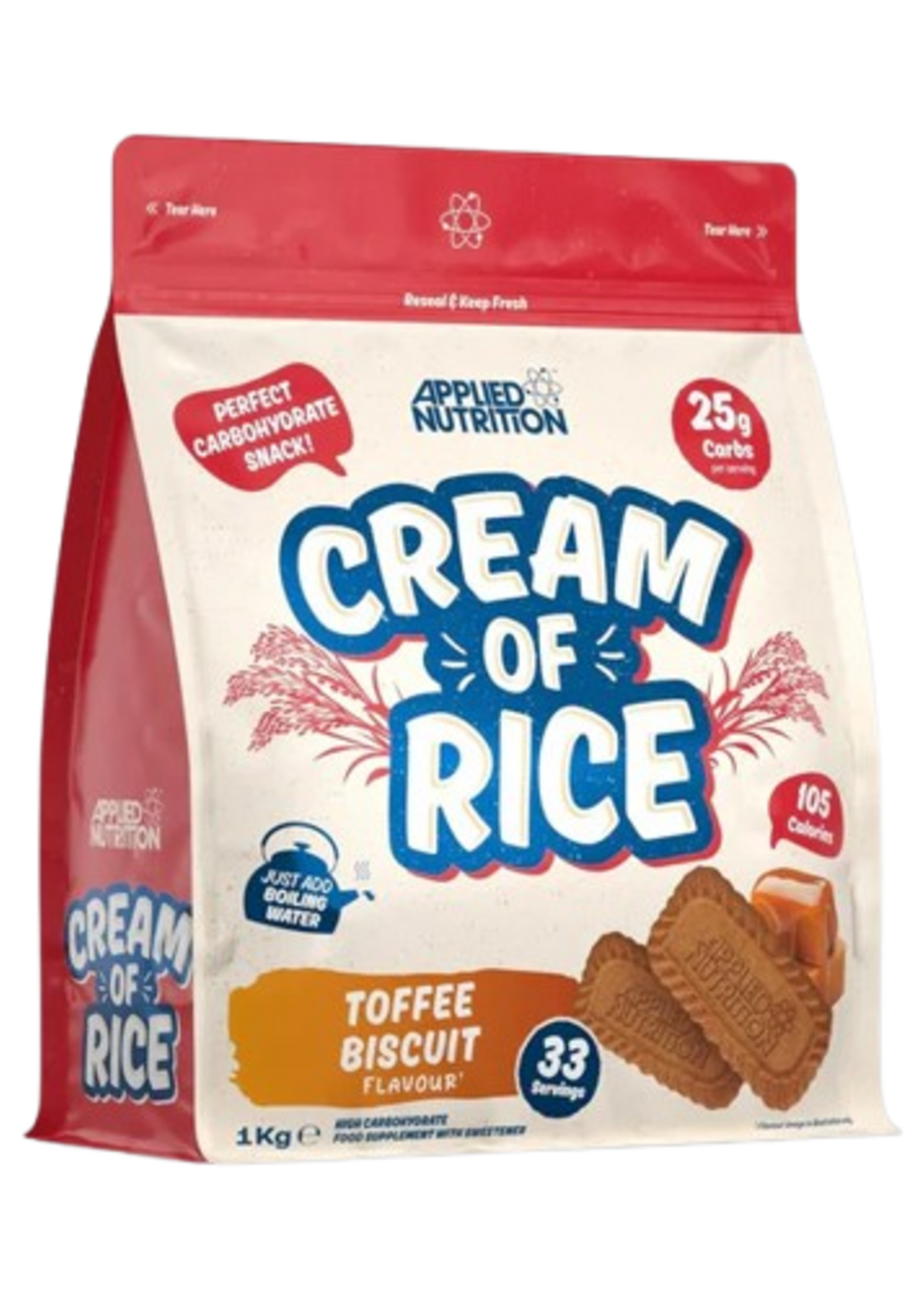 APPLIED NUTRITION BOLSA CREAM OF RICE APPLIED NUTRITION