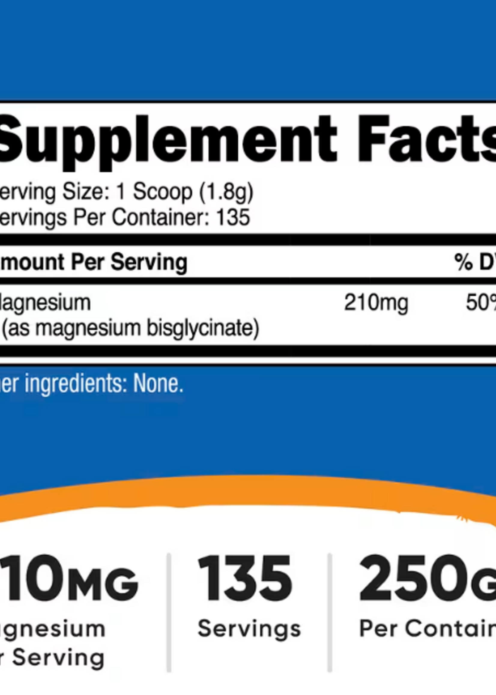 NUTRICOST MAGNESIUM GLYCINATE 135 SERV NUTRICOST