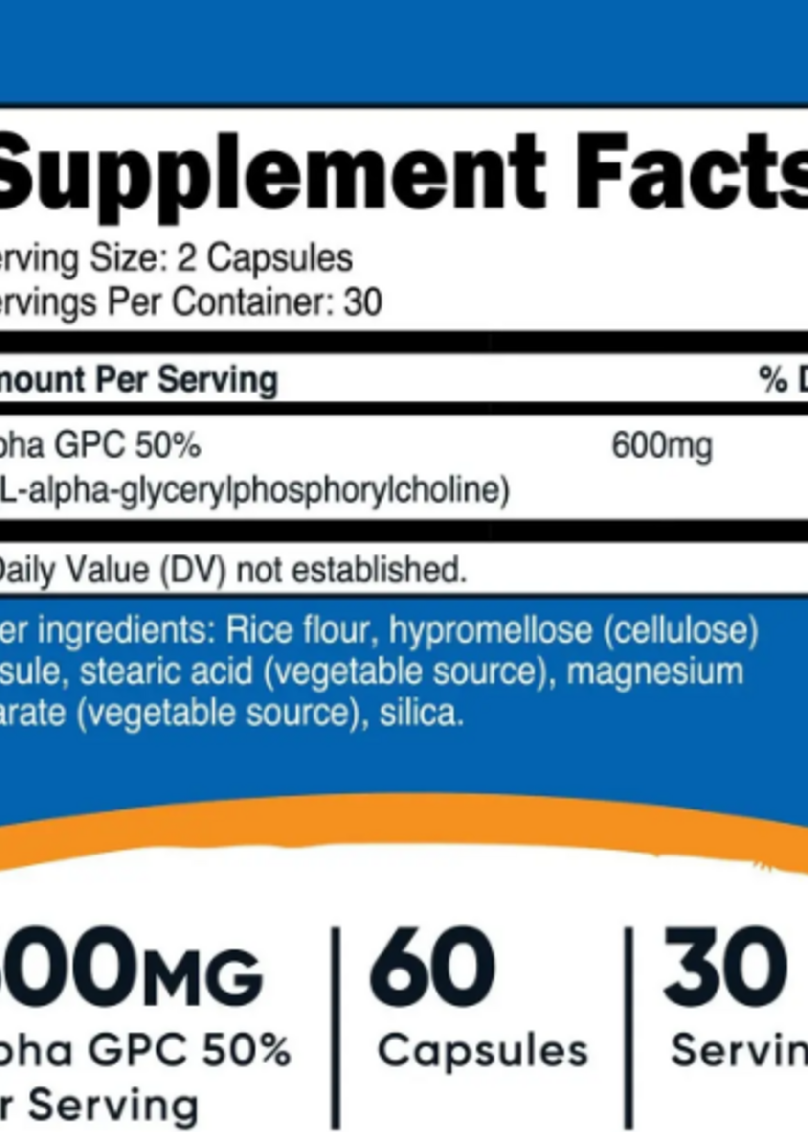 NUTRICOST ALPHA GPC 60 CAP NUTRICOST