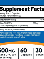 NUTRICOST ALPHA GPC 120 CAP NUTRICOST