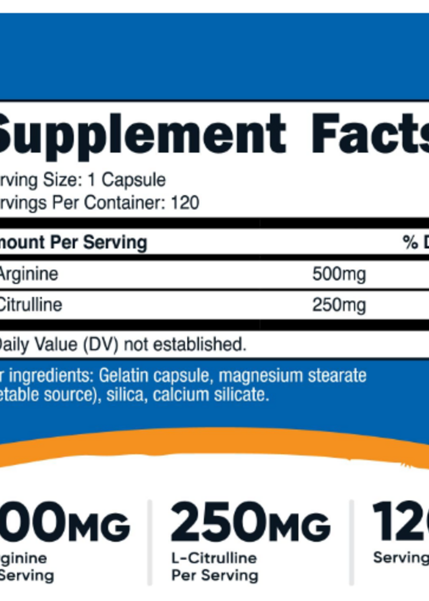 NUTRICOST L ARGININA + L CITRULINA NUTRICOST 120 CAP