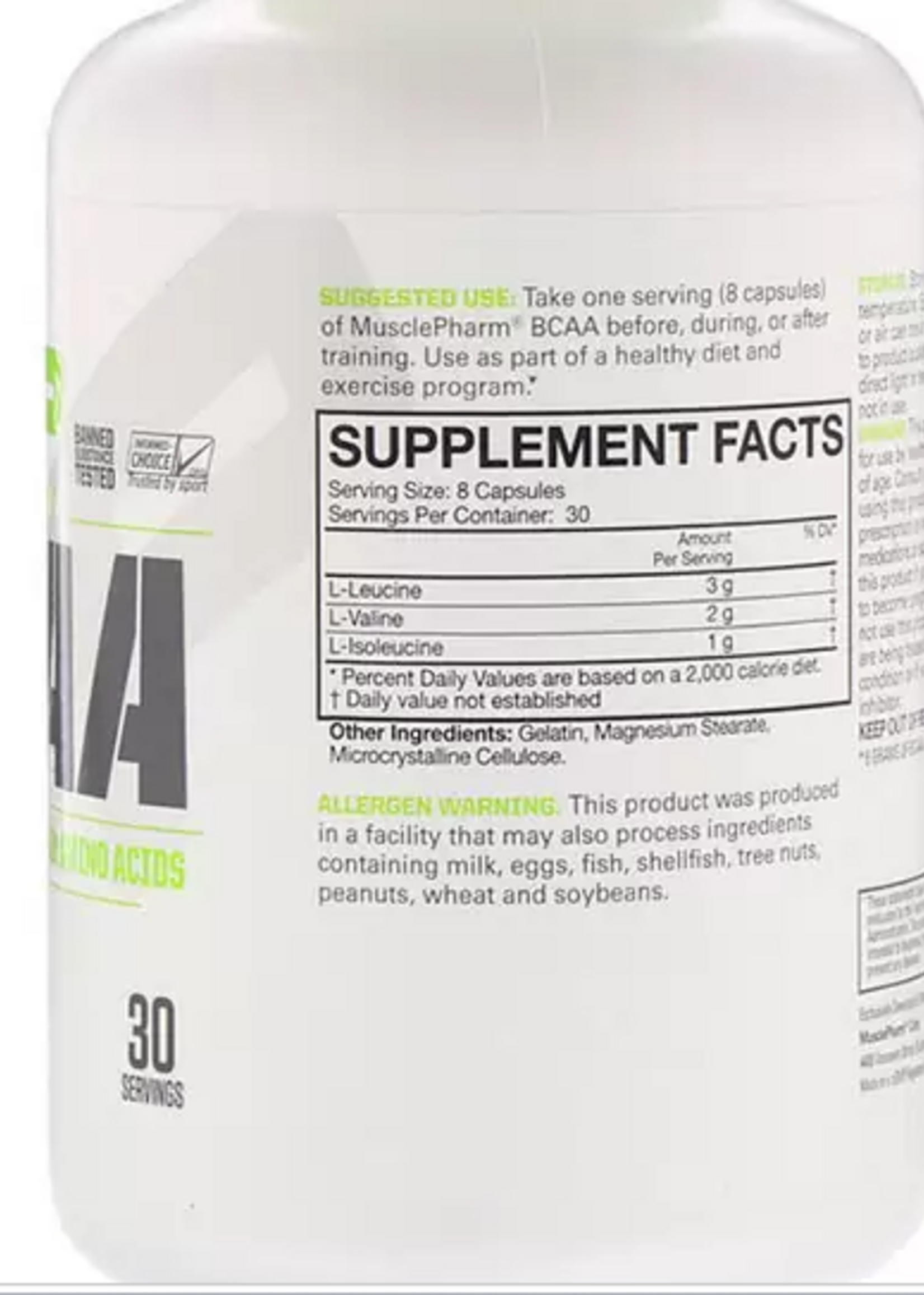 MUSCLE PHARMA MP ESSENTIAL BCAA 240 CAP